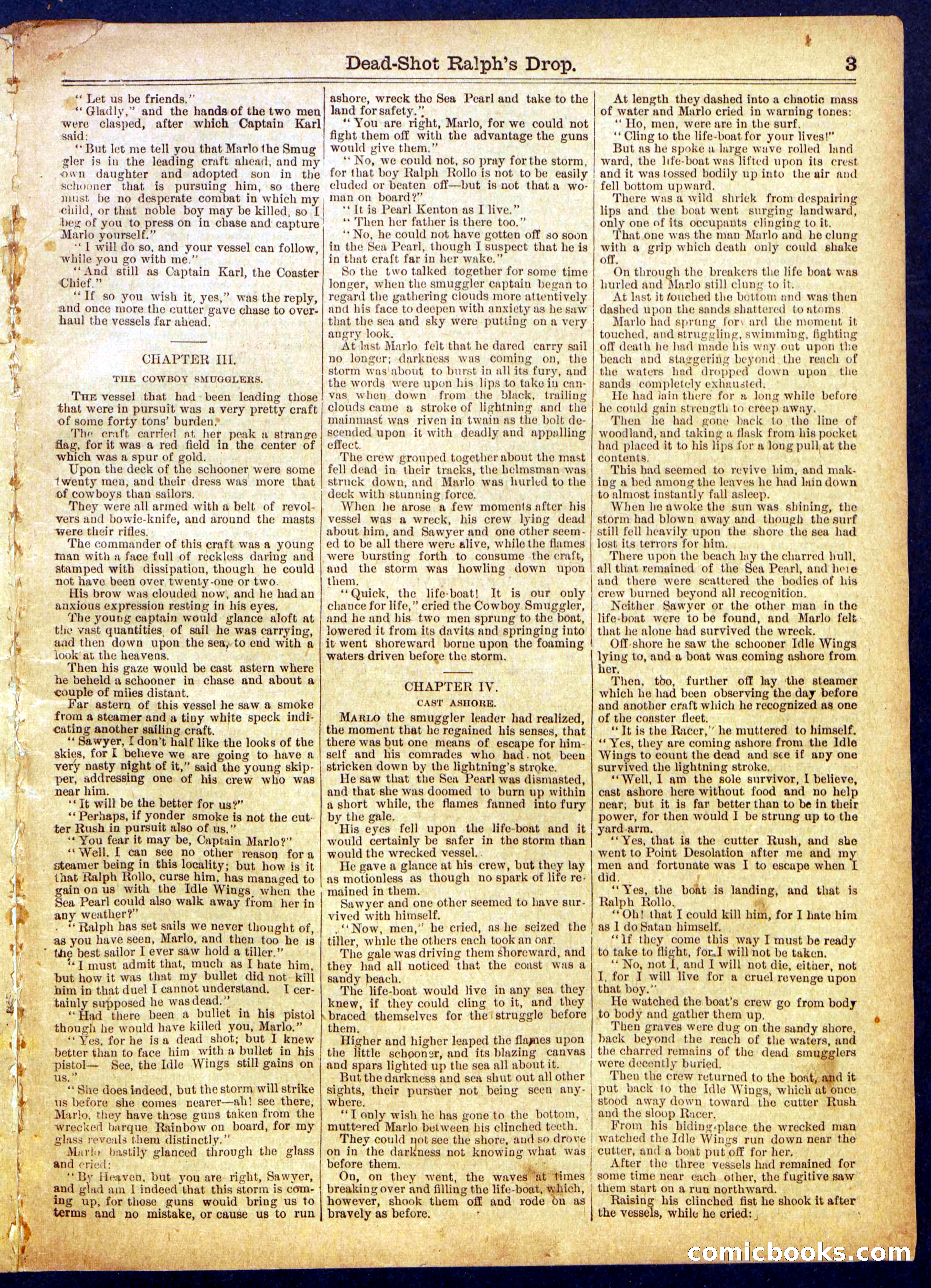 Beadle's Half Dime Library No. 867 — page 3 of 16