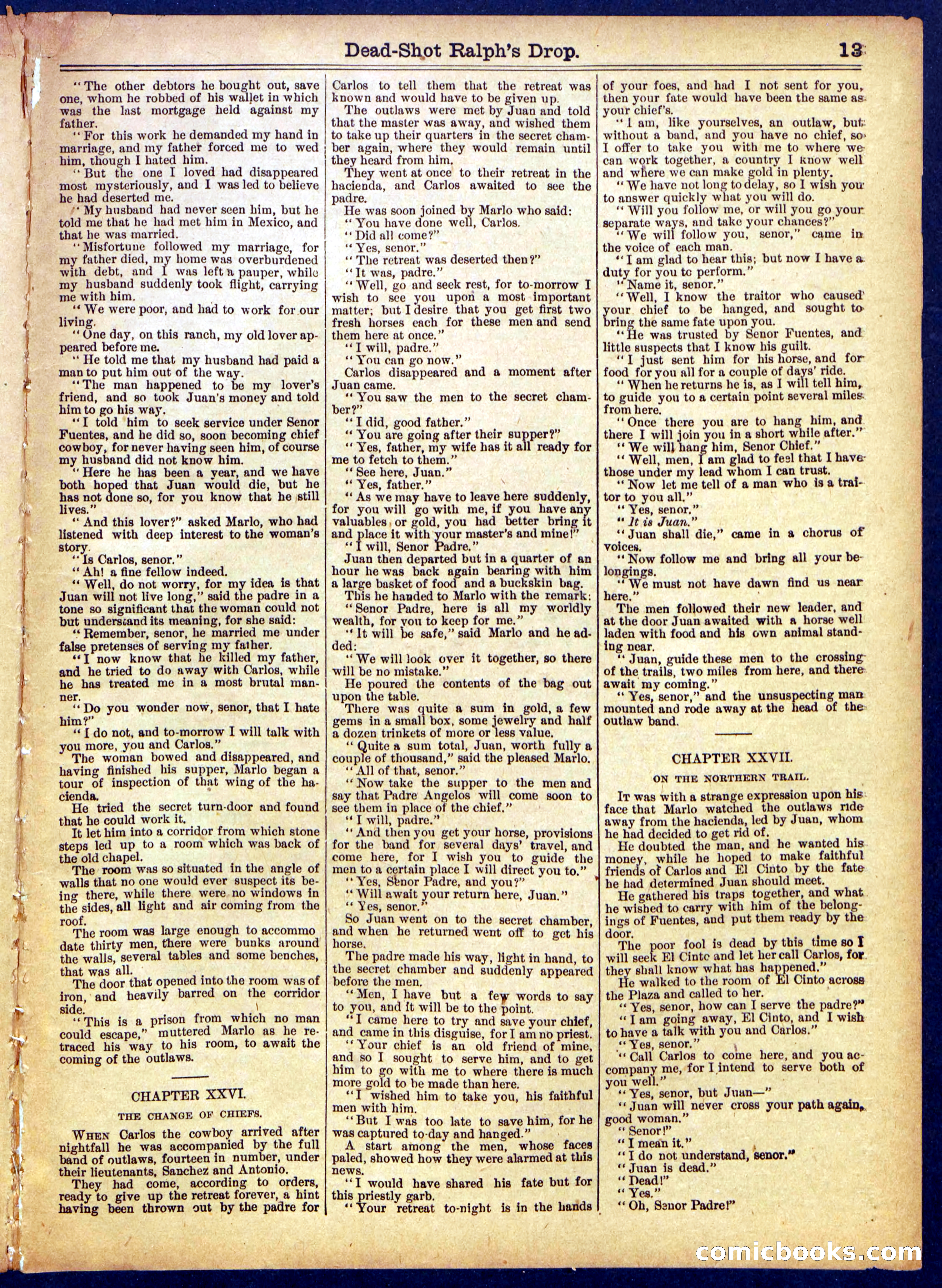 Beadle's Half Dime Library No. 867 — page 13 of 16