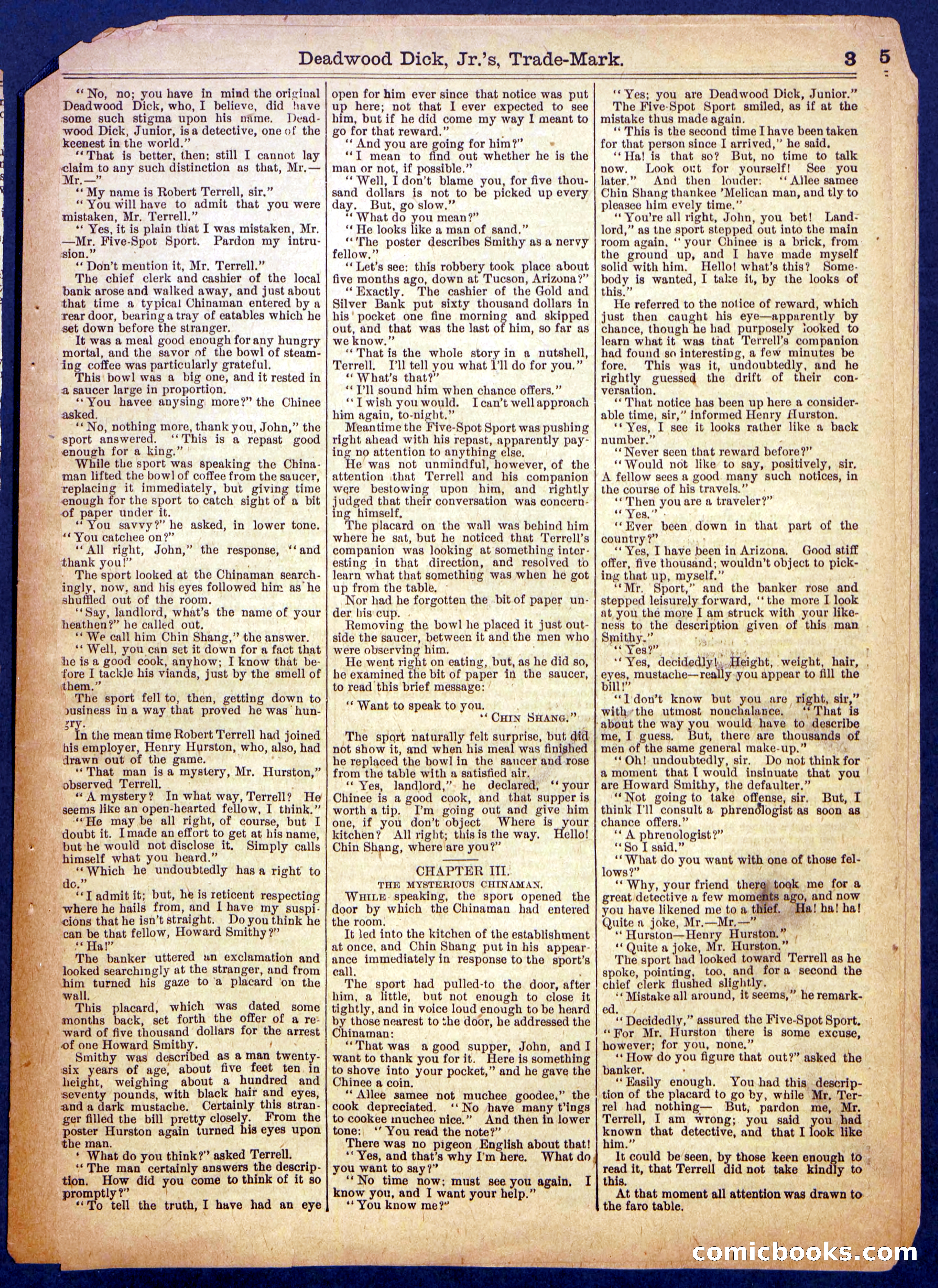 Beadle's Half Dime Library No. 904 — page 3 of 16