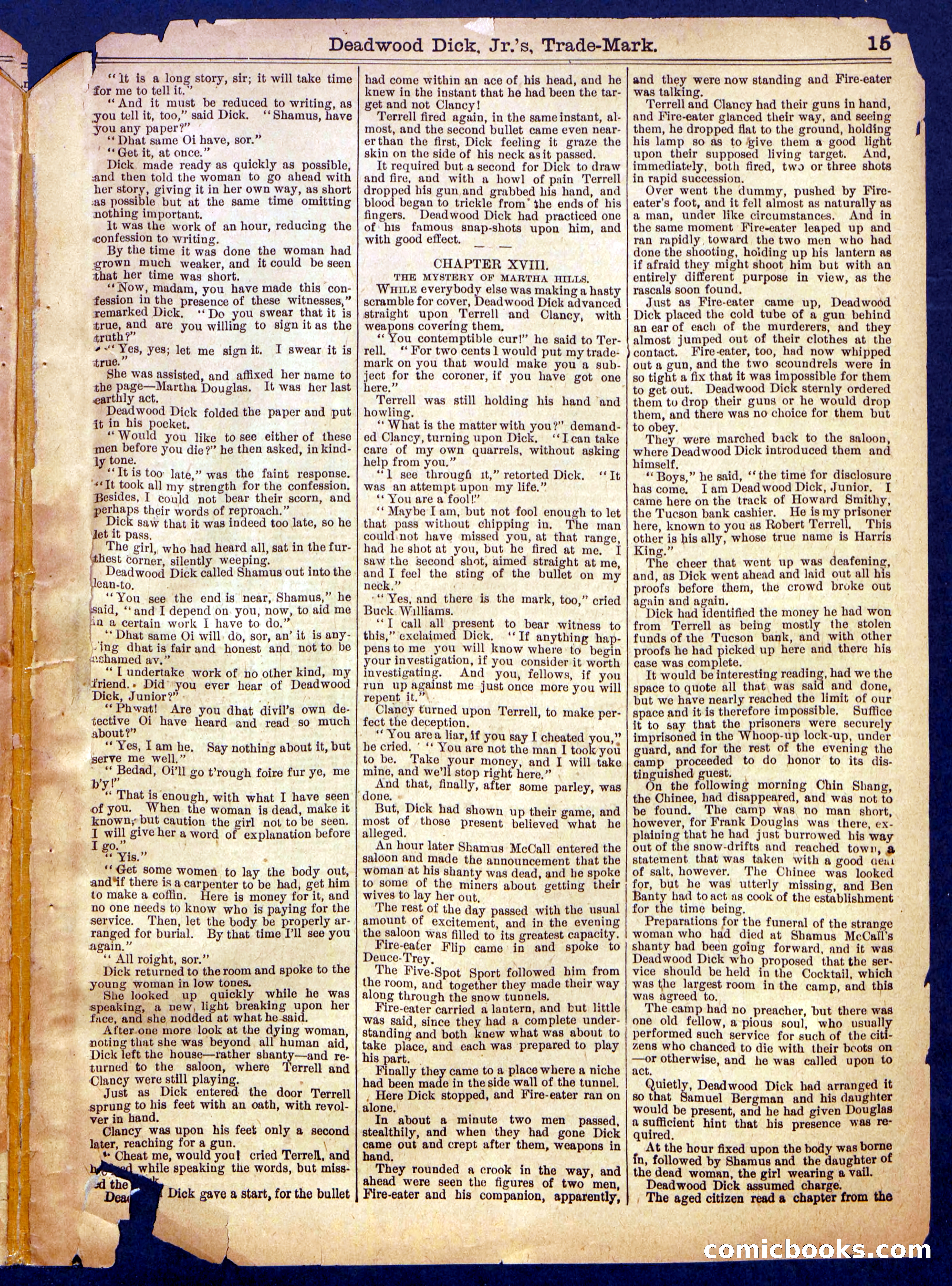 Beadle's Half Dime Library No. 904 — page 15 of 16
