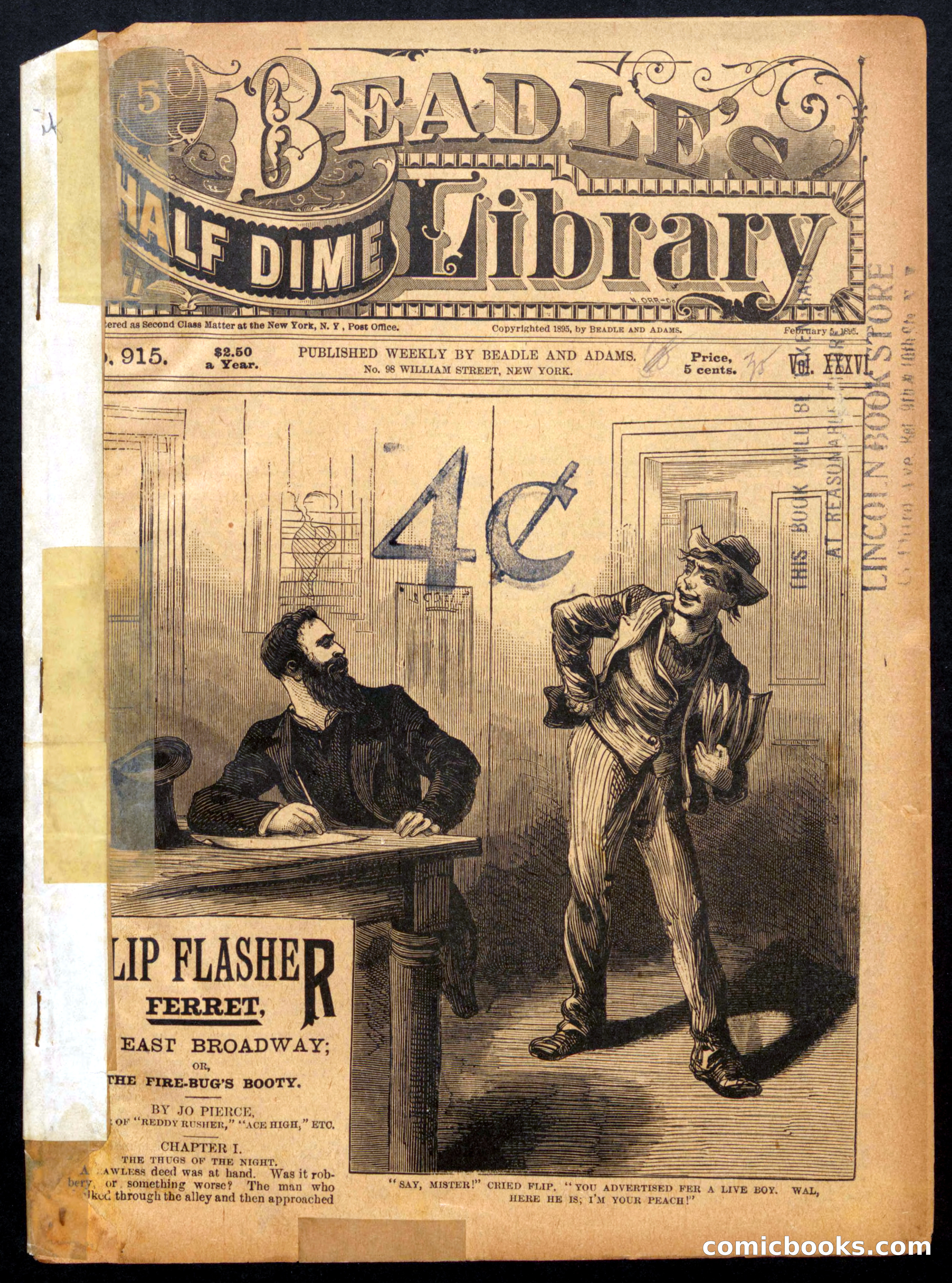 Beadle's Half Dime Library, No. 915 — page 1 of 16