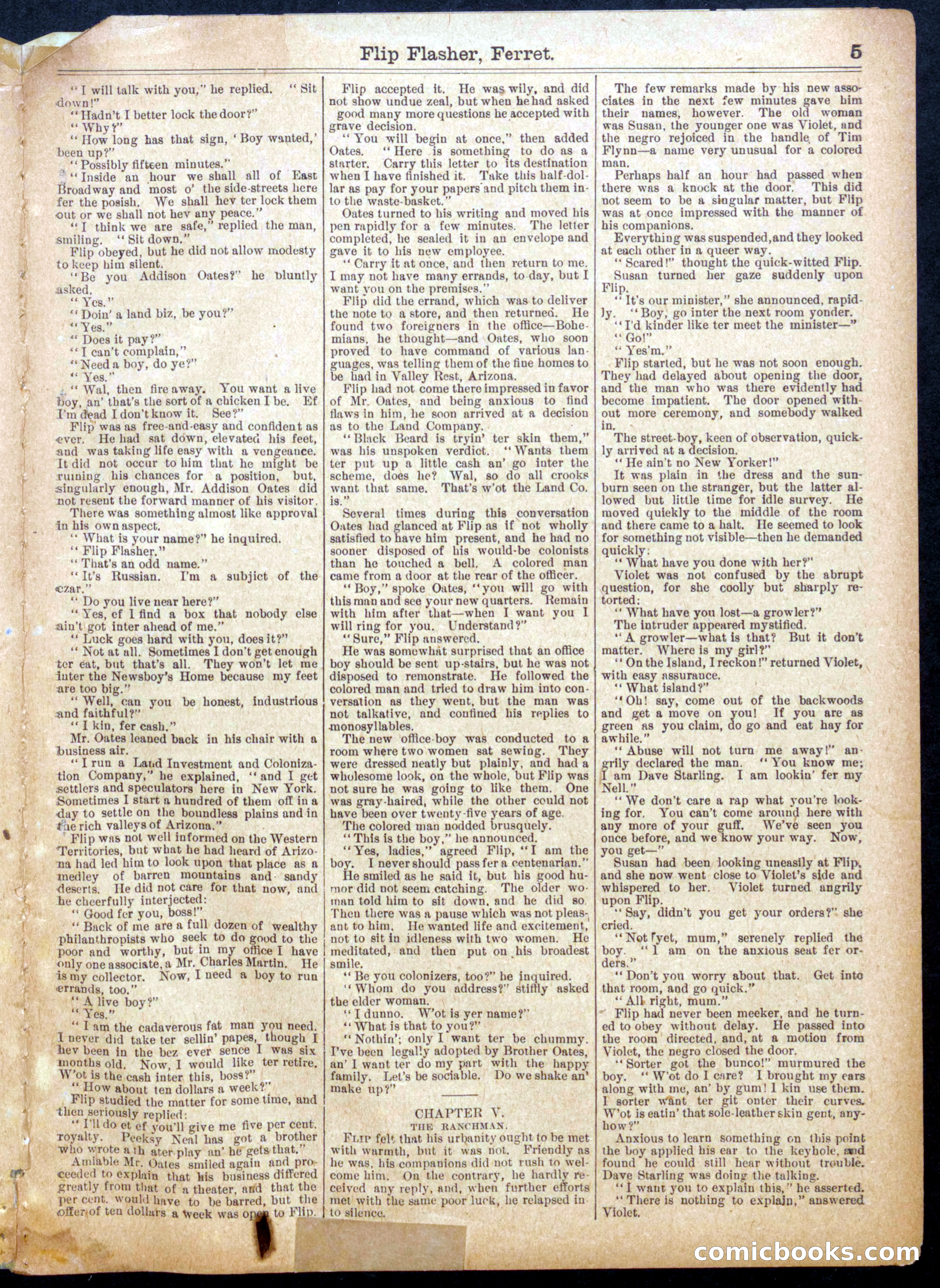 Beadle's Half Dime Library, No. 915 — page 5 of 16