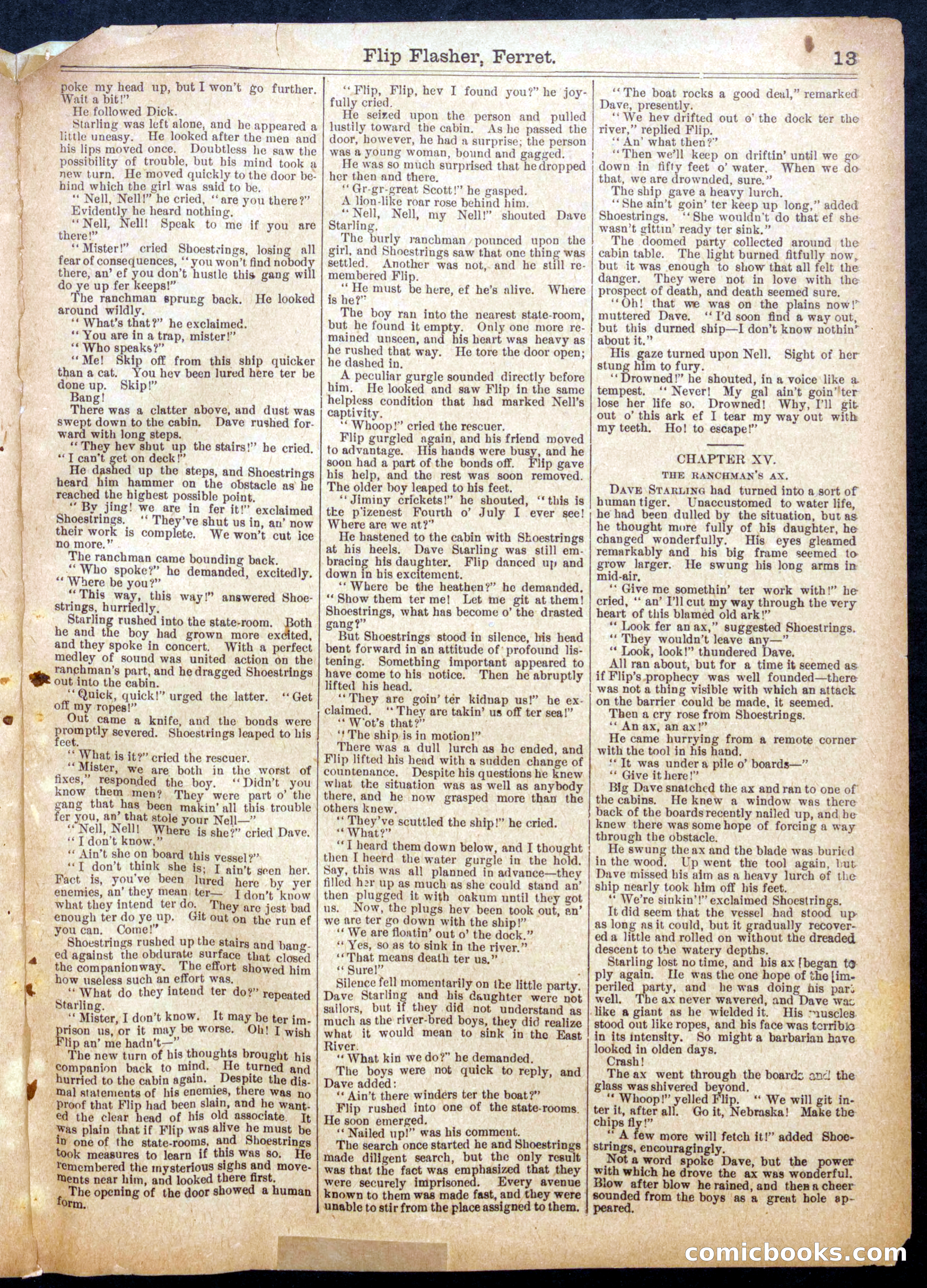 Beadle's Half Dime Library, No. 915 — page 13 of 16