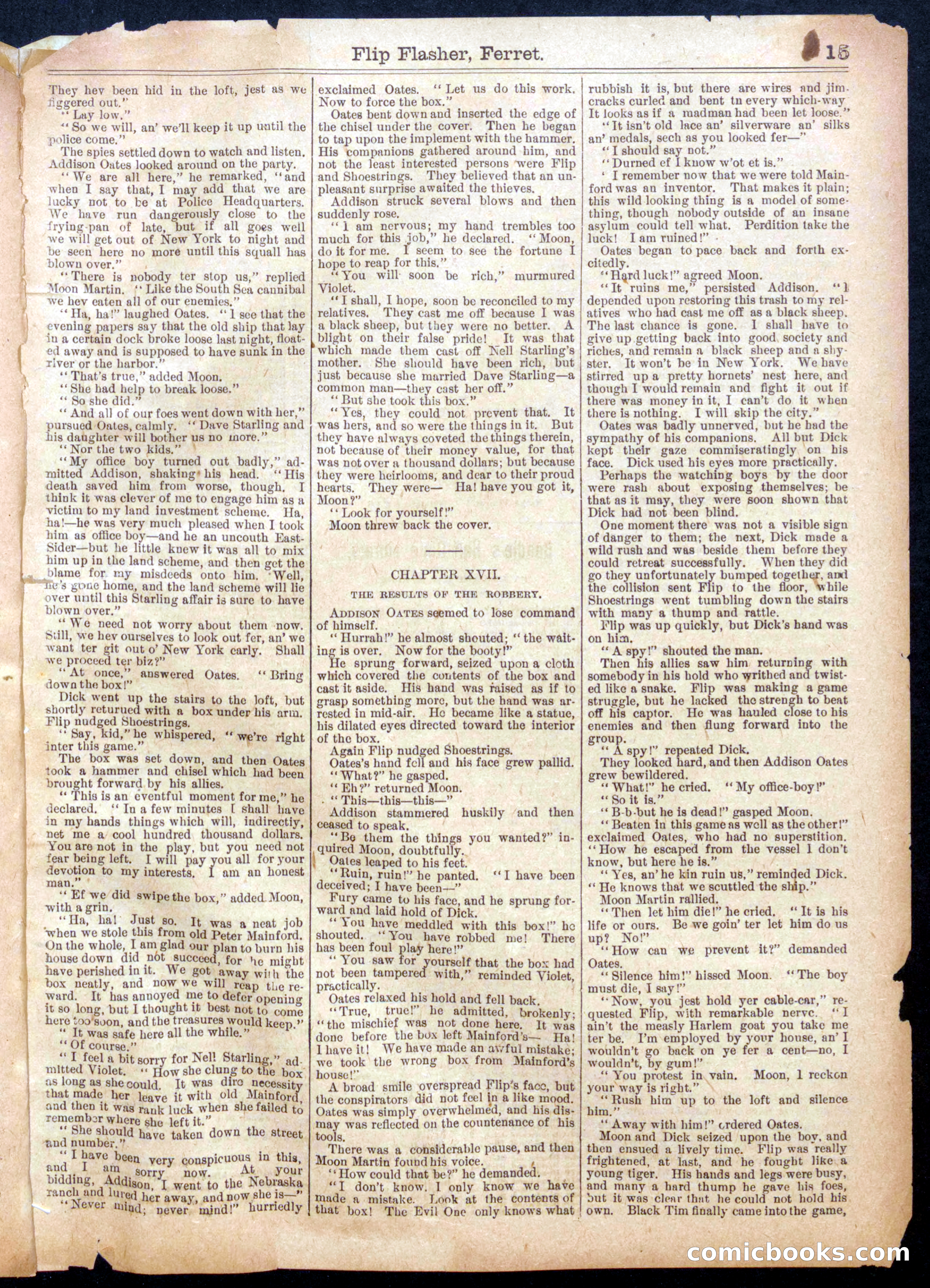 Beadle's Half Dime Library, No. 915 — page 15 of 16