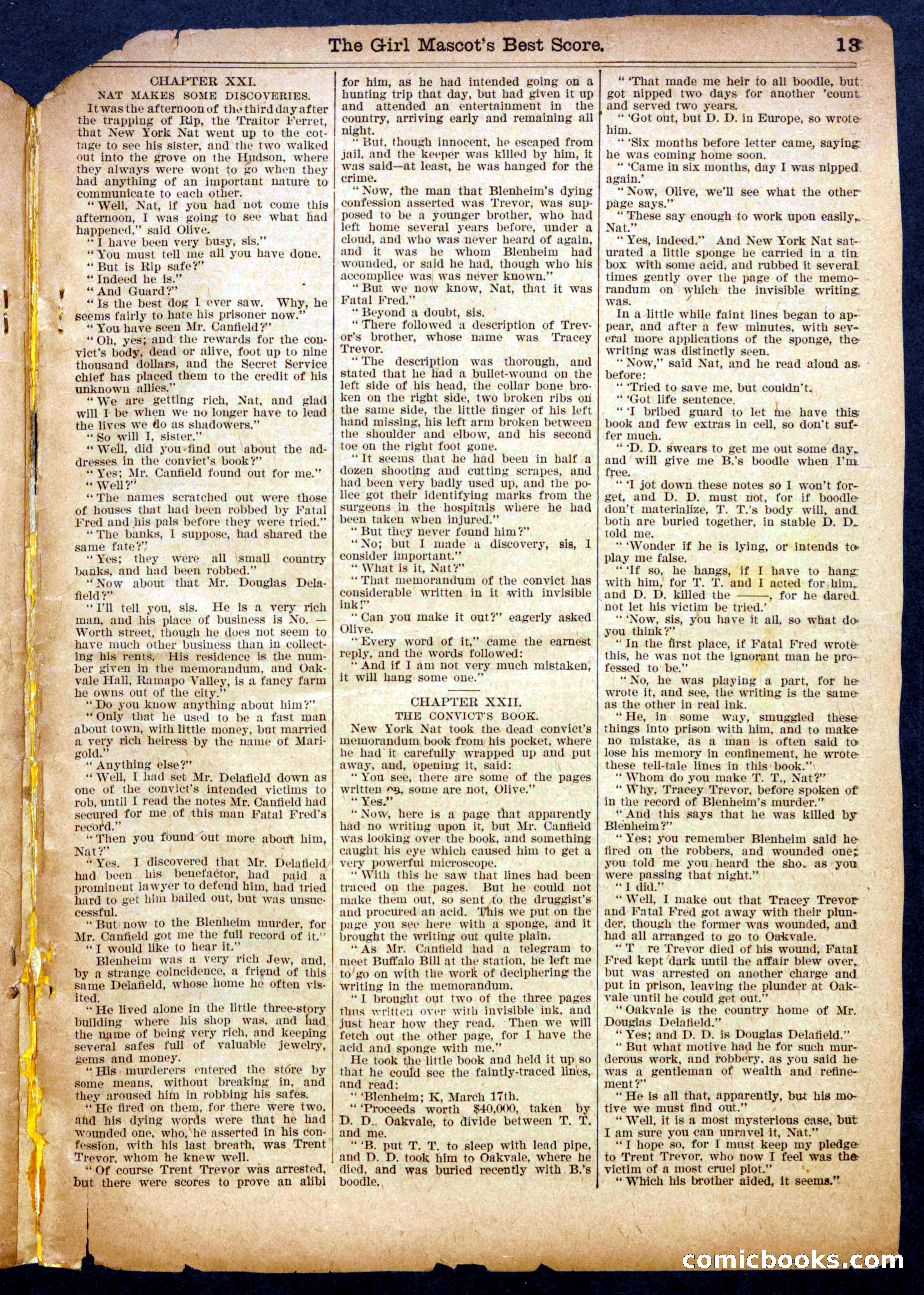 Beadle's Half Dime Library, No. 926 — page 13 of 16