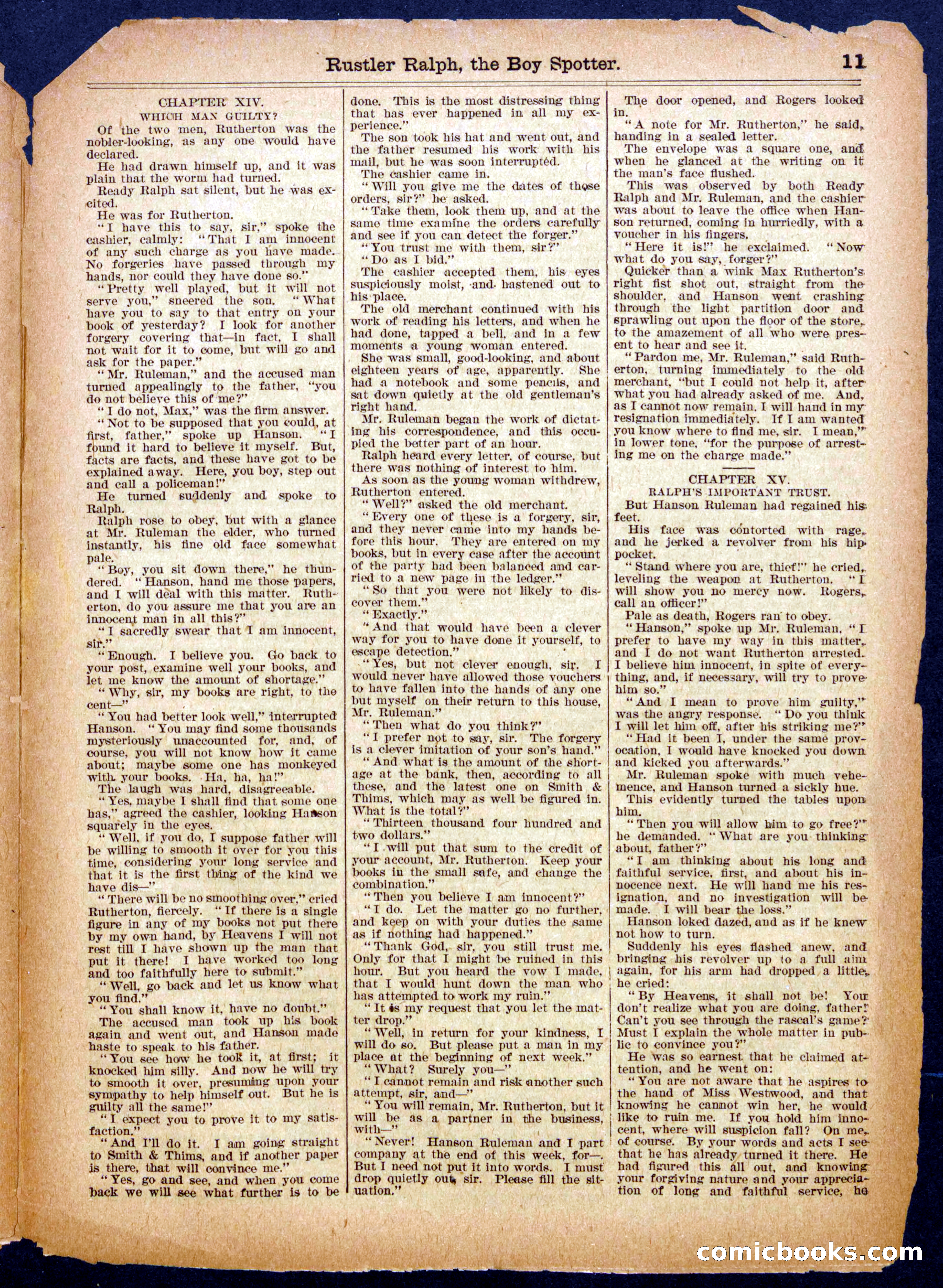 Beadle's Half Dime Library, No. 930 — page 11 of 16