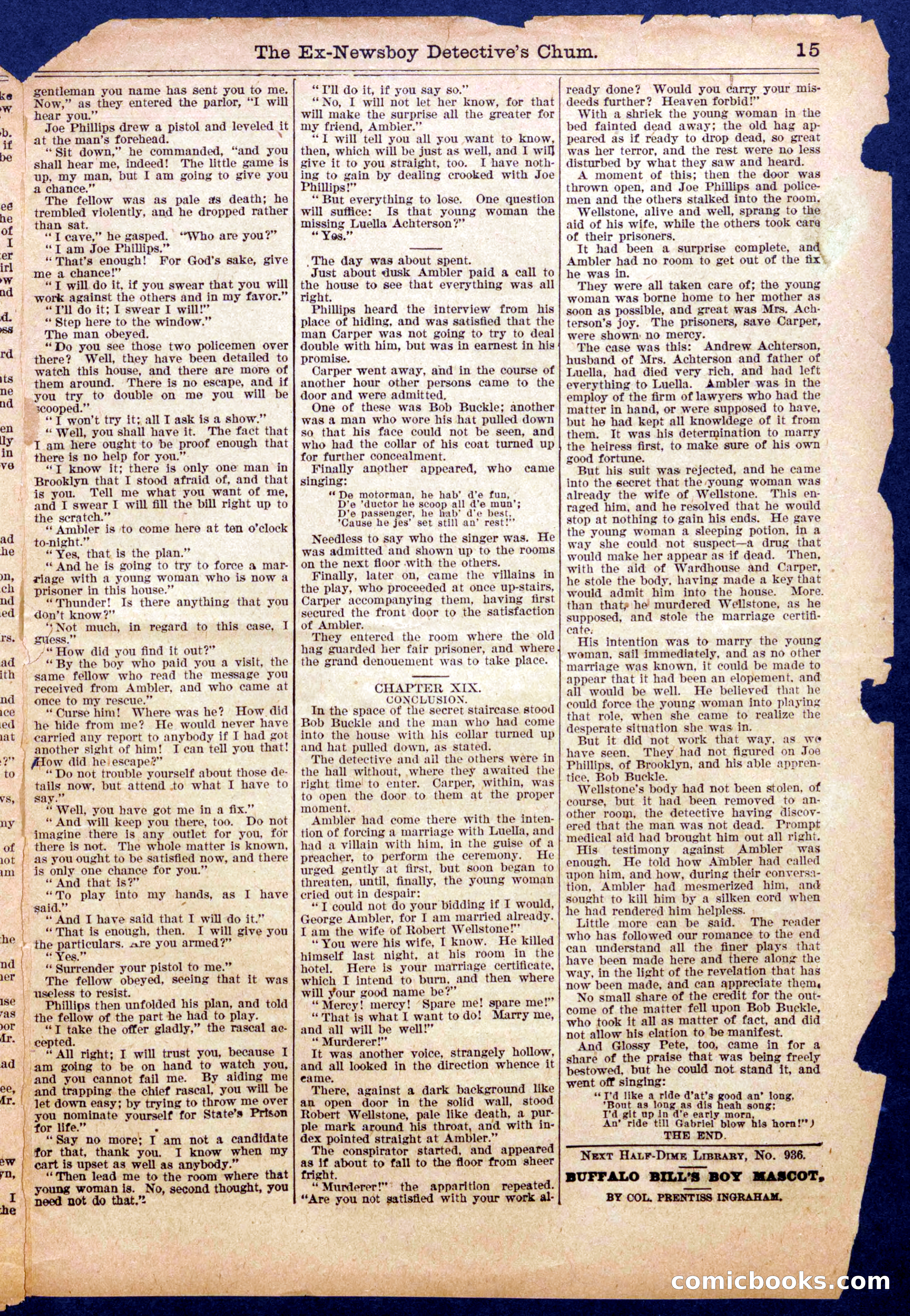 Beadle's Half Dime Library No. 935 — page 15 of 16