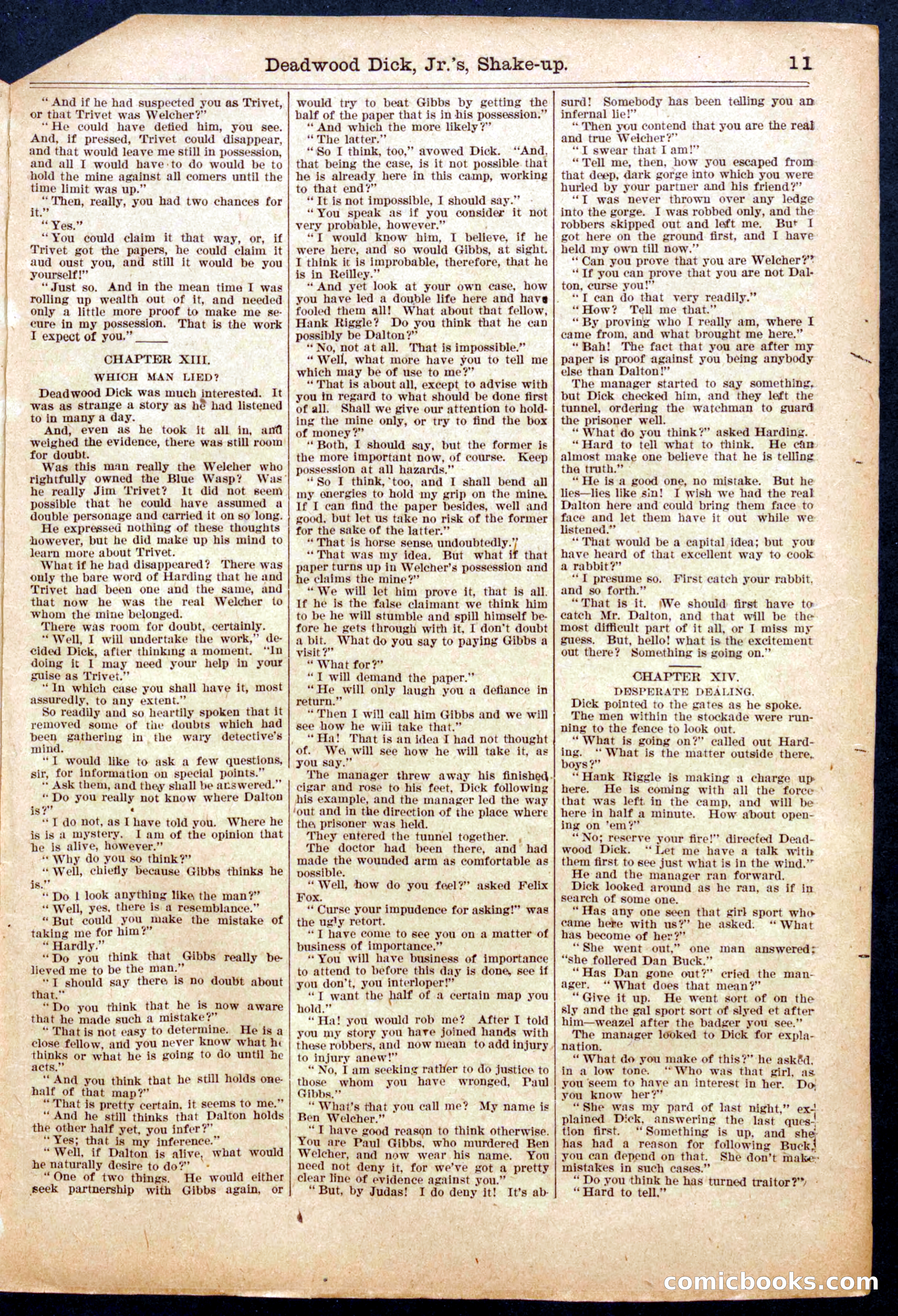 Beadle's Half Dime Library, No. 940 — page 11 of 16