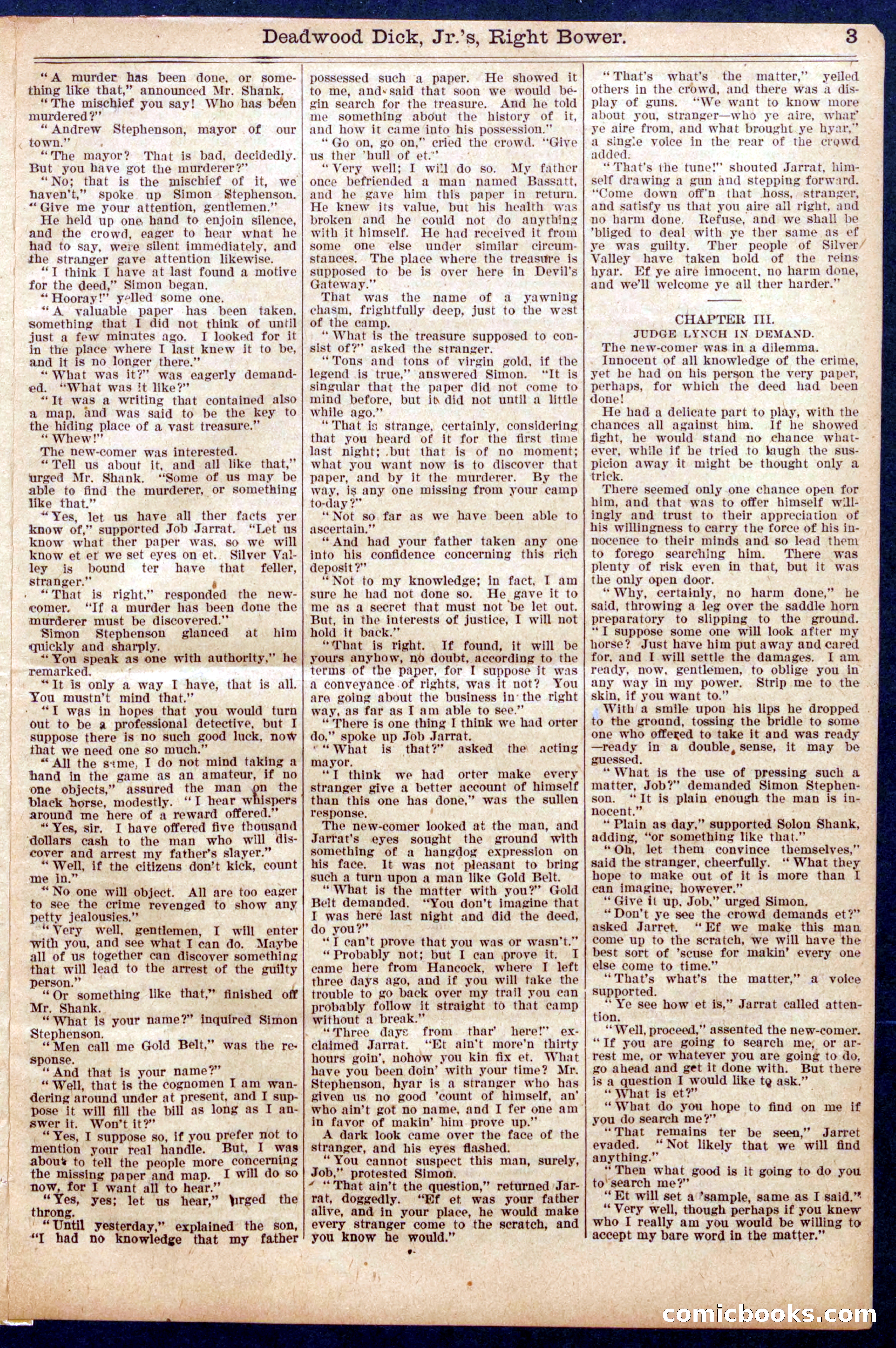Beadle's Half Dime Library No. 951 — page 3 of 16