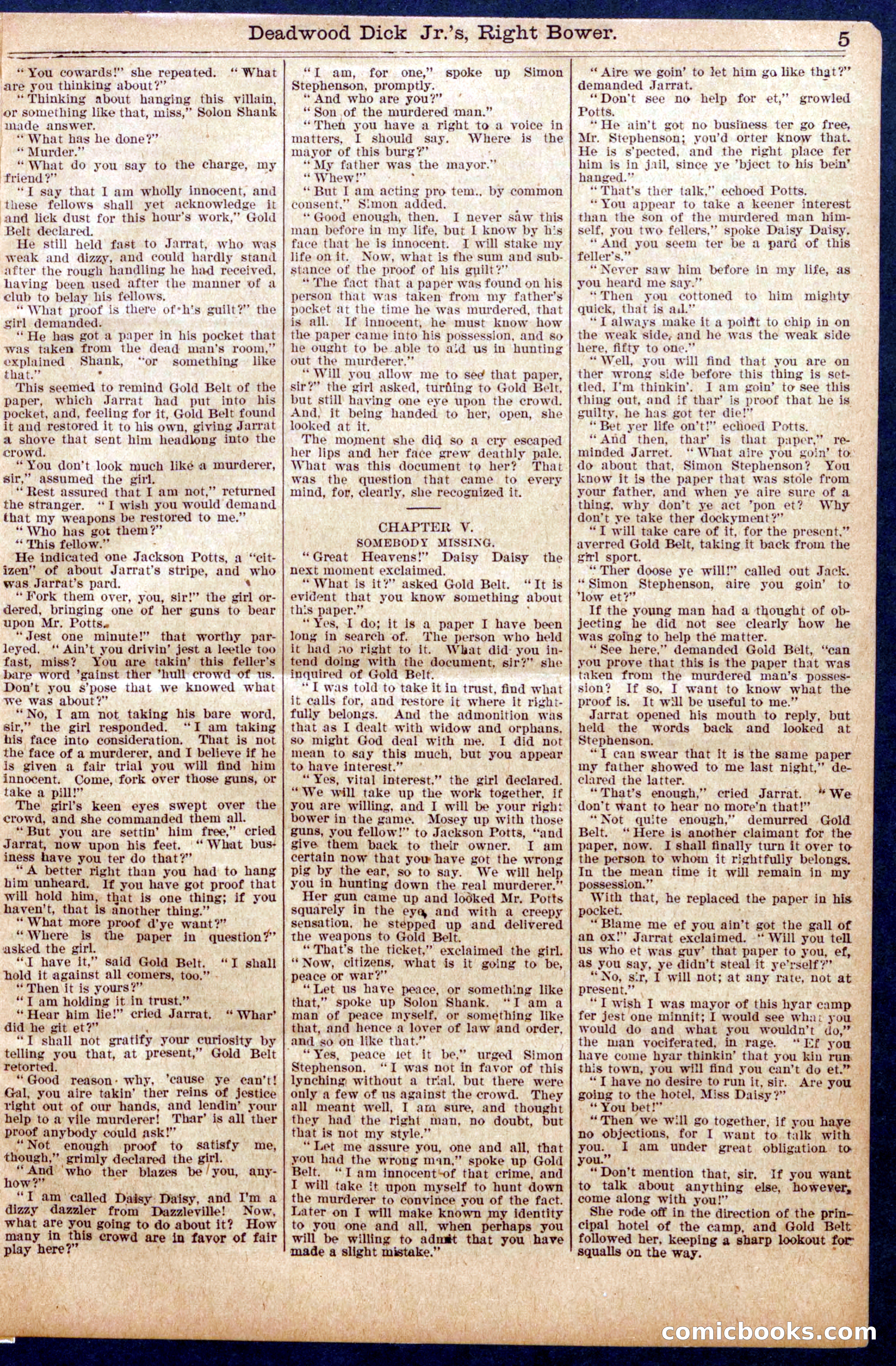 Beadle's Half Dime Library No. 951 — page 5 of 16