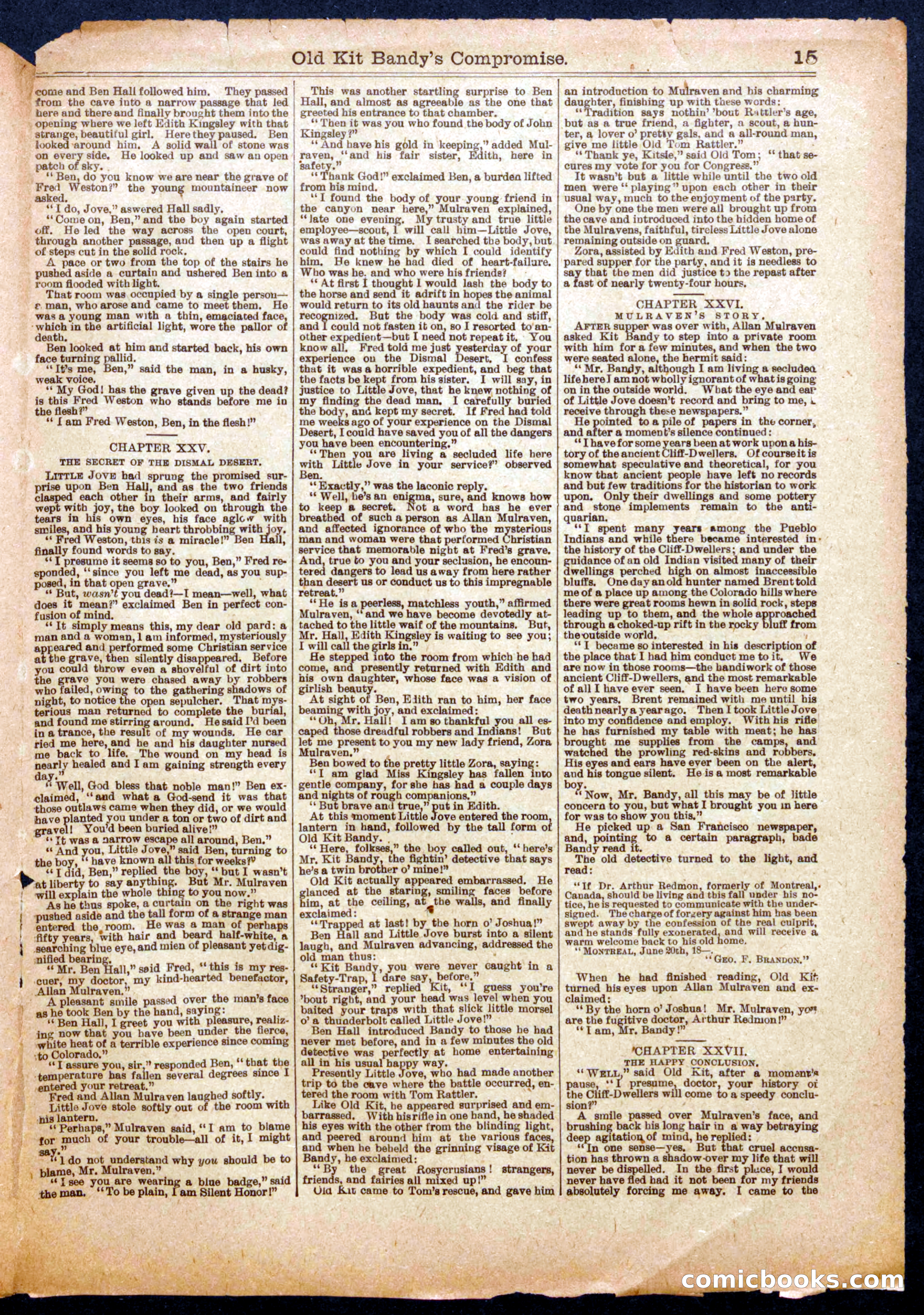 Beadle's Half Dime Library No. 955 — page 15 of 16