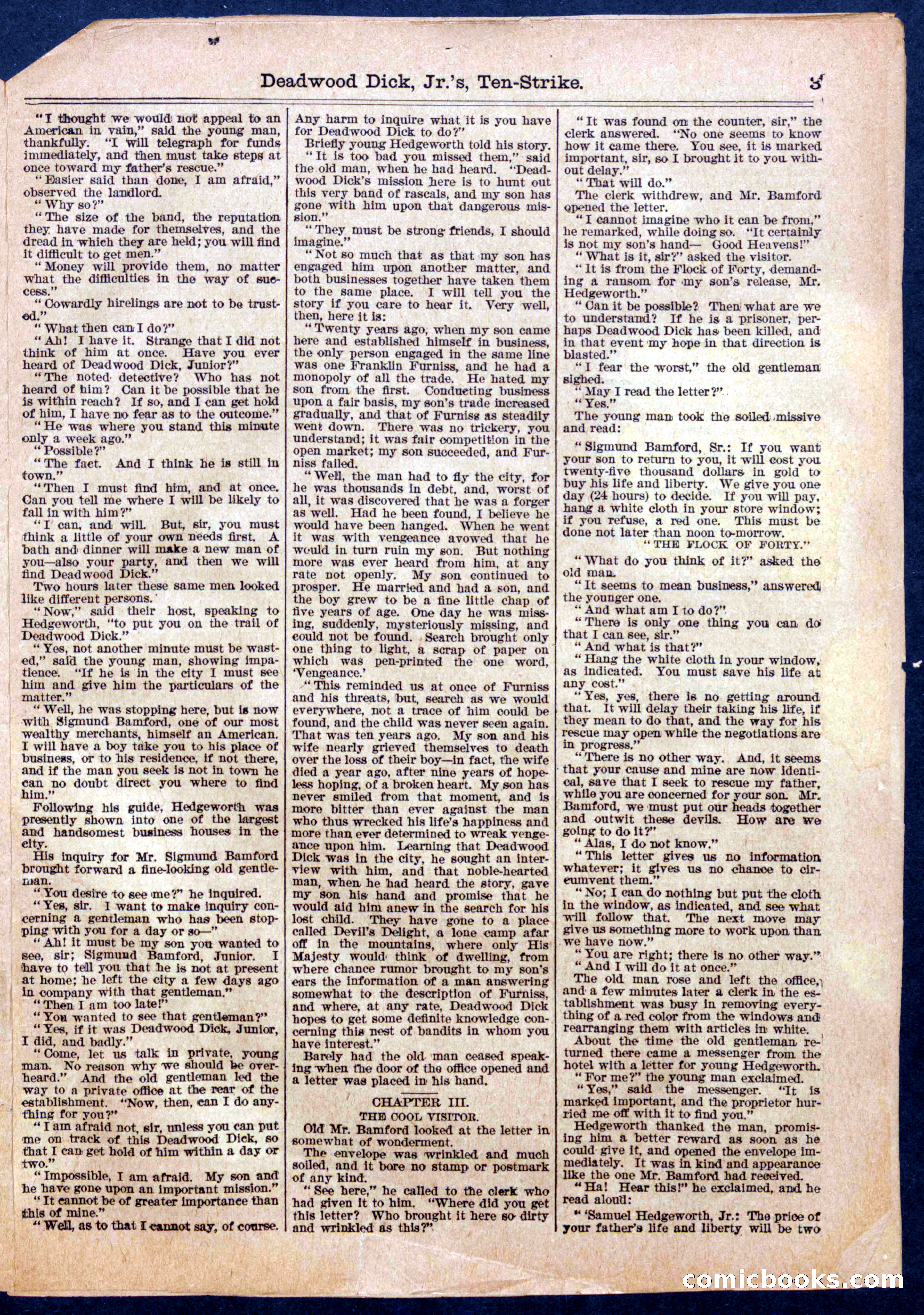 Beadle's Half Dime Library No. 957 — page 3 of 16