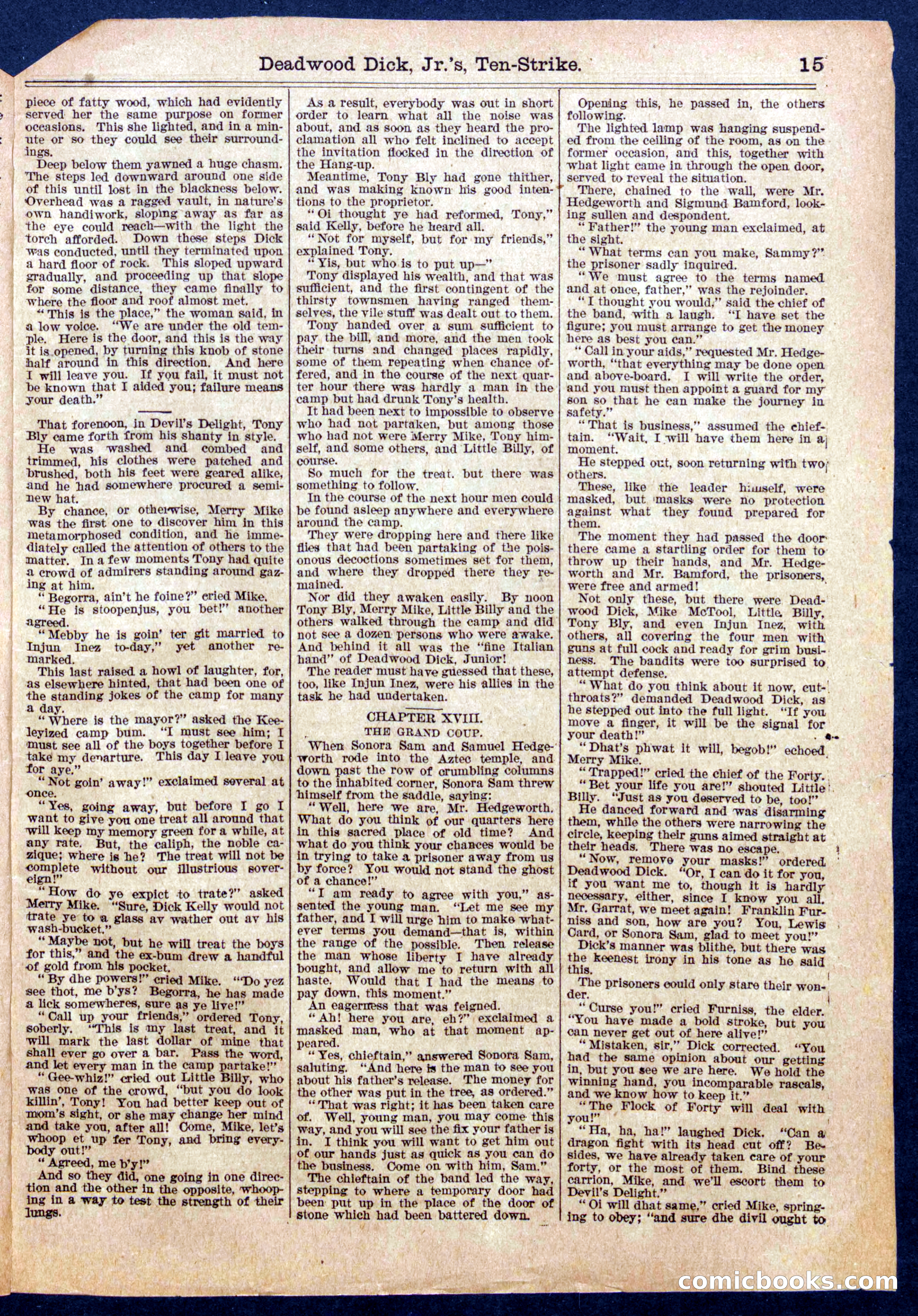Beadle's Half Dime Library No. 957 — page 15 of 16