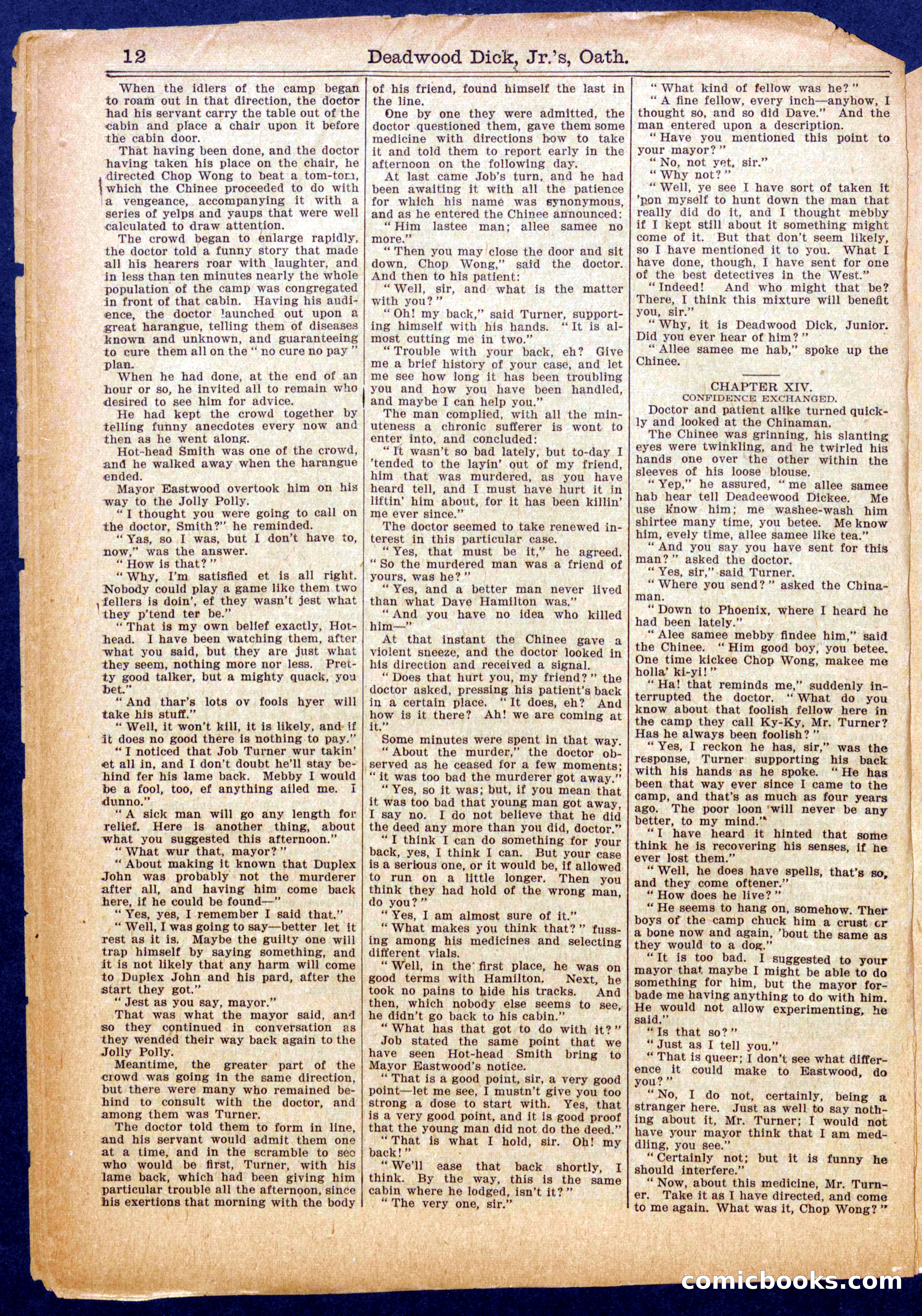 Beadle's Half Dime Library No. 971 — page 12 of 16