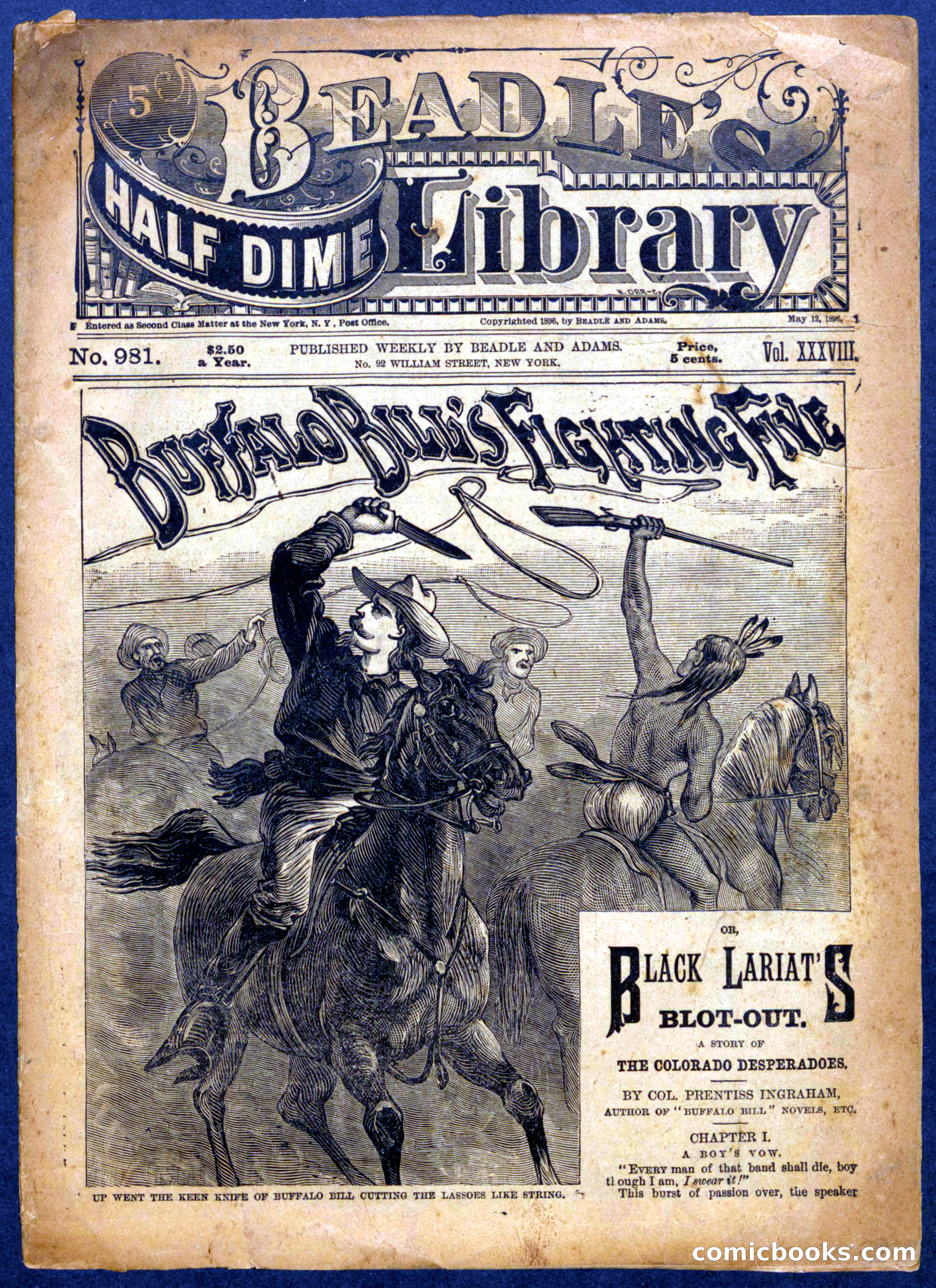 Beadle's Half Dime Library No. 981 — page 1 of 16