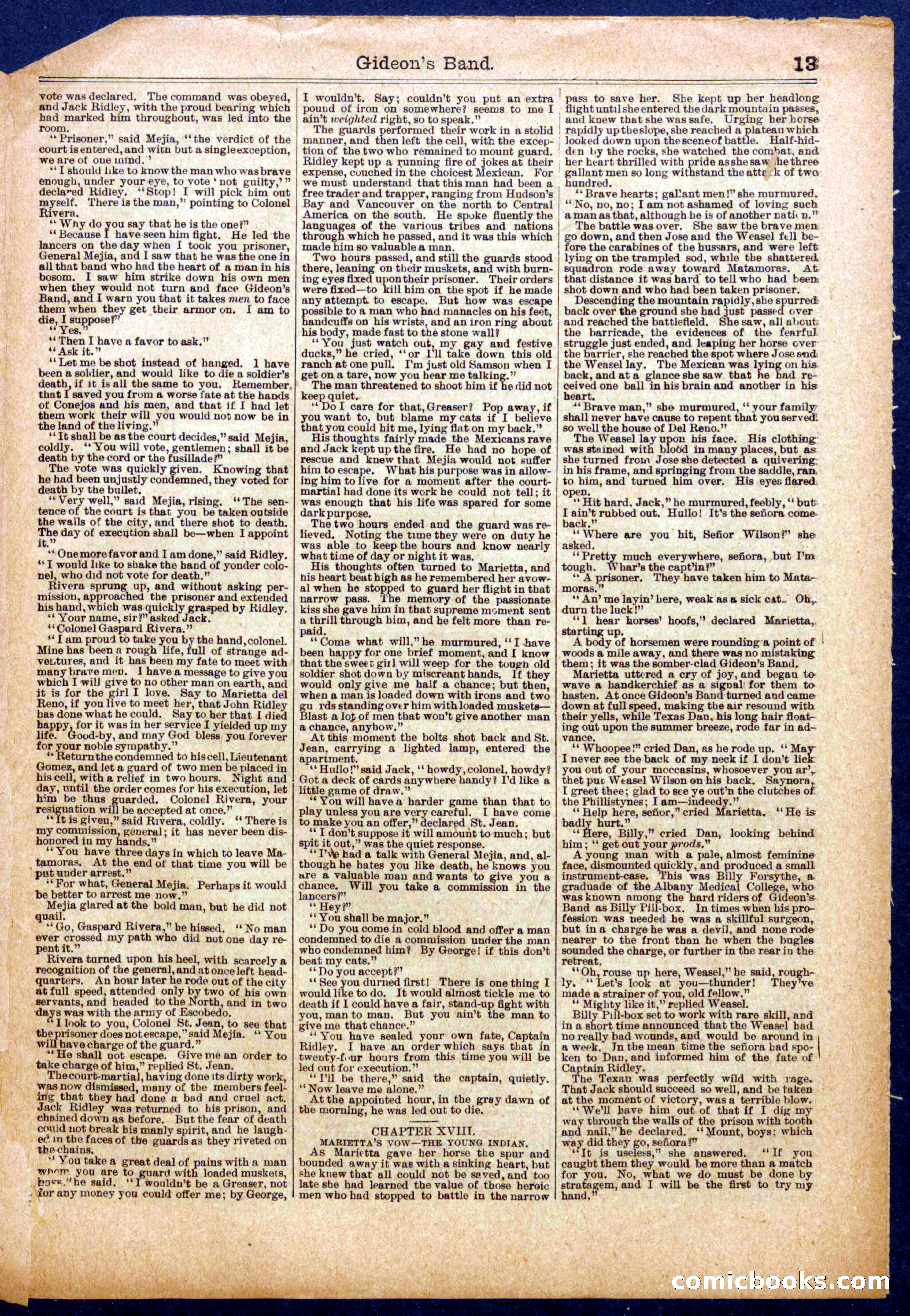 Beadle's Half Dime Library No. 985 — page 13 of 16