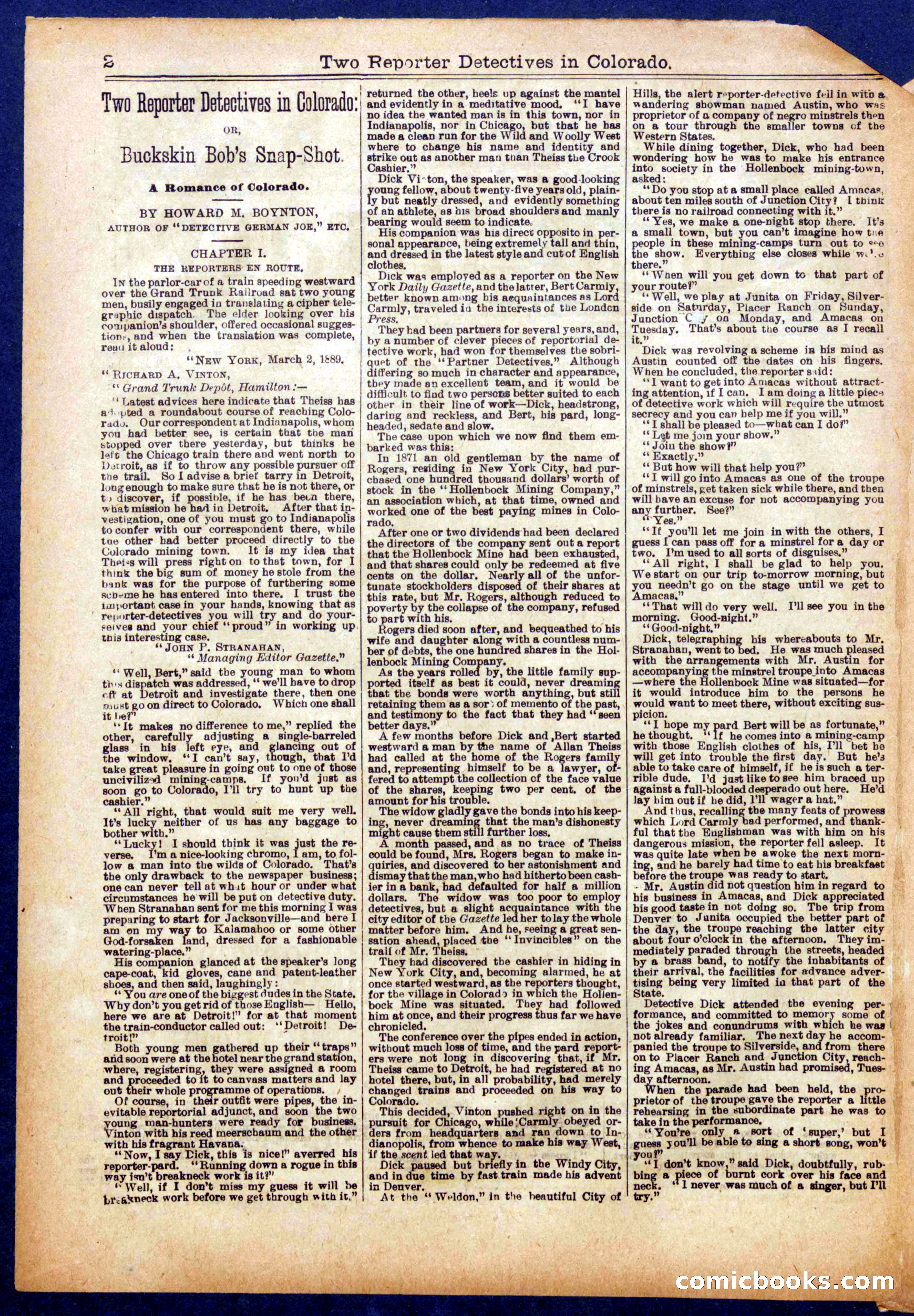 Beadle's Half Dime Library No. 996 — page 2 of 16
