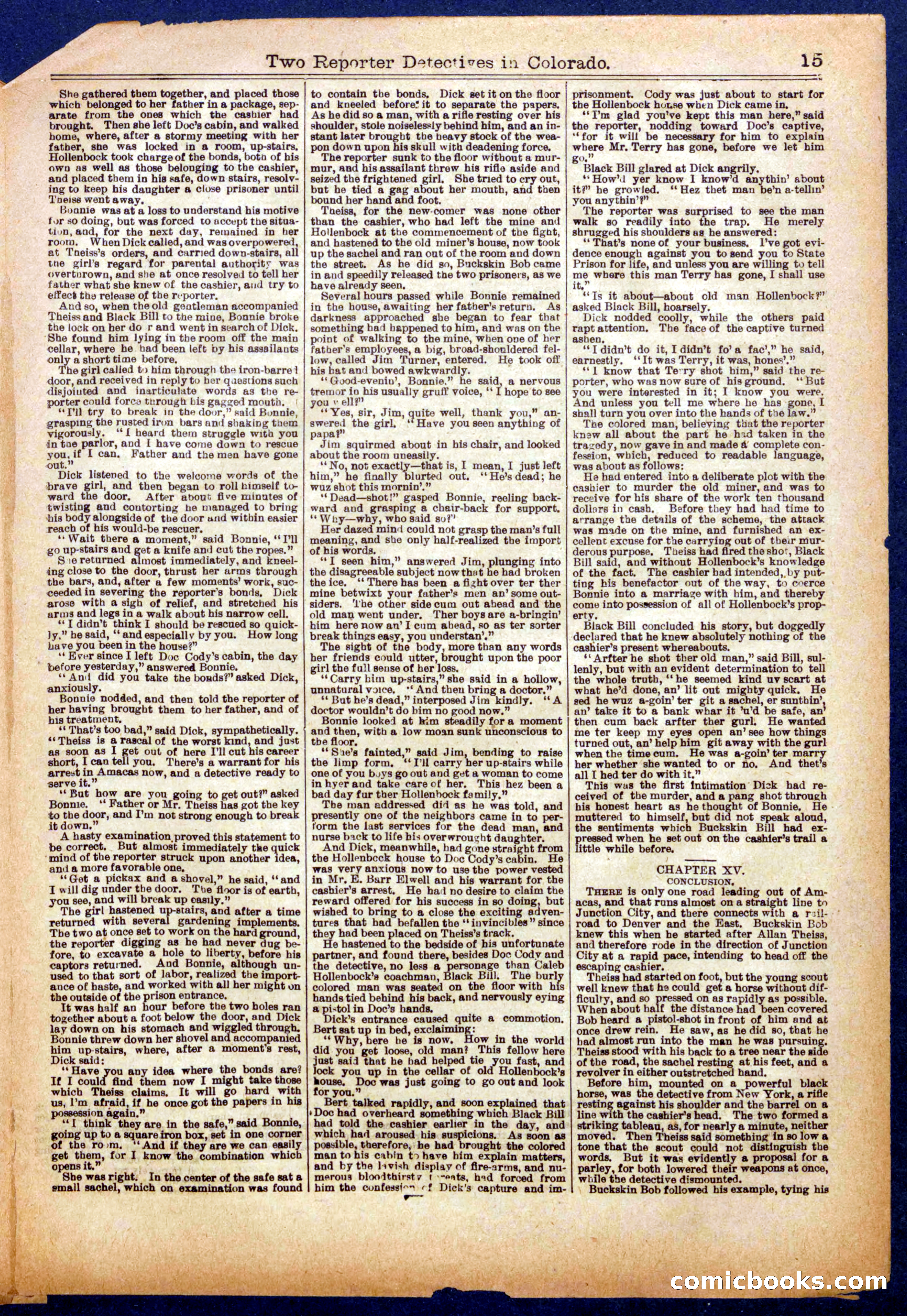 Beadle's Half Dime Library No. 996 — page 15 of 16