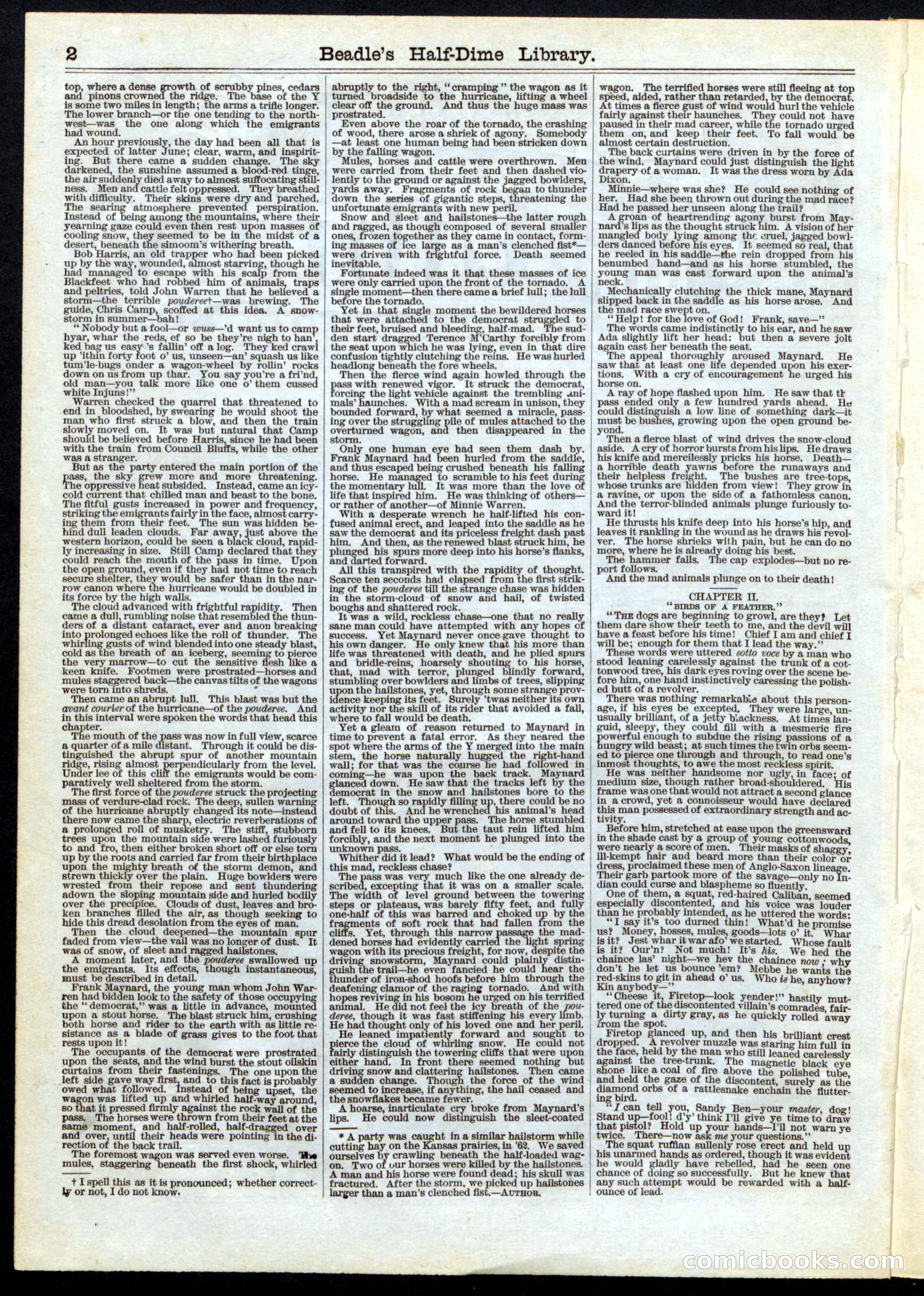 Beadle's Half Dime Library, Vol. 1, No. 2 — page 2 of 16