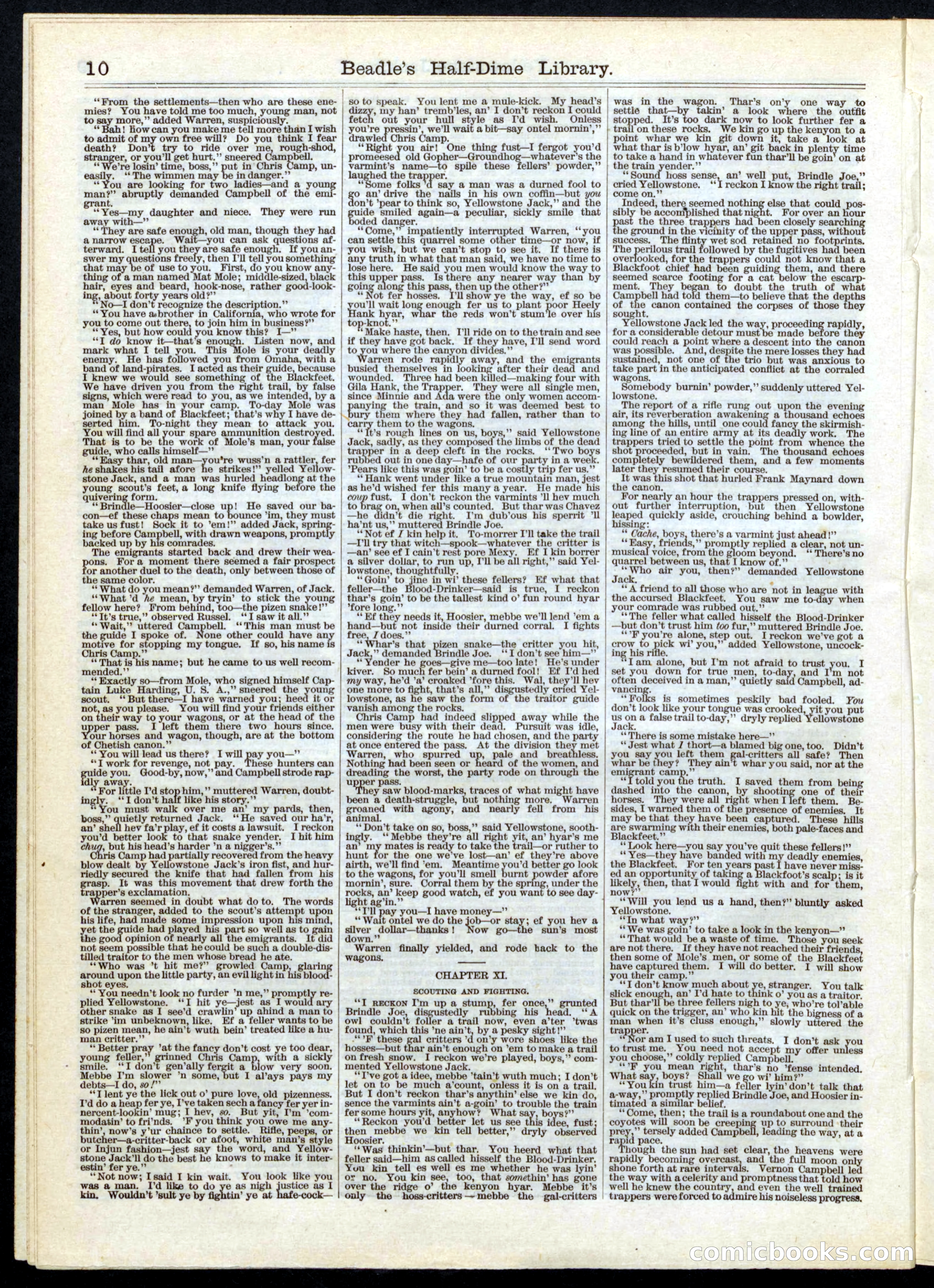 Beadle's Half Dime Library, Vol. 1, No. 2 — page 10 of 16