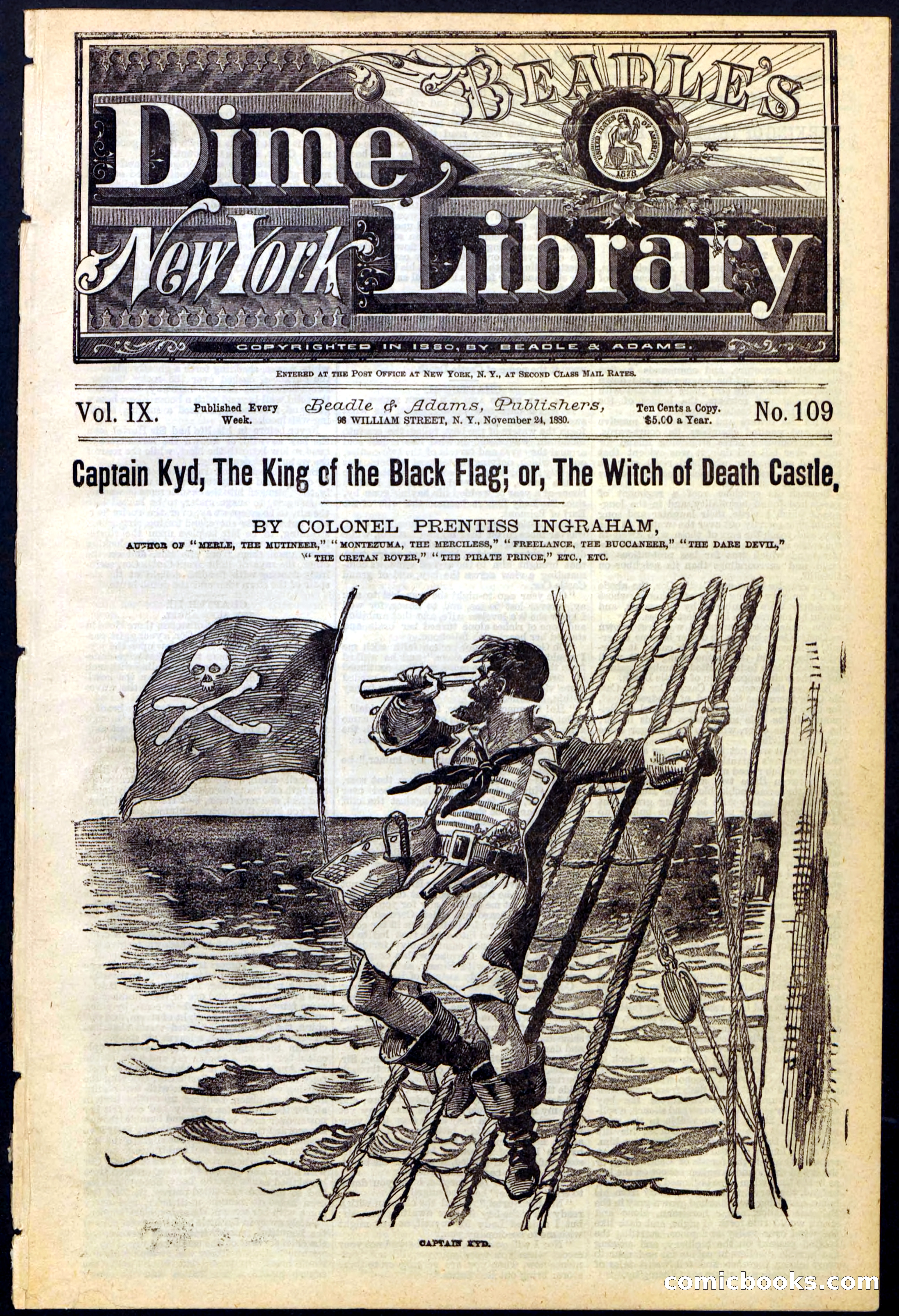 Beadle's Dime Library No. 109 — page 1 of 24