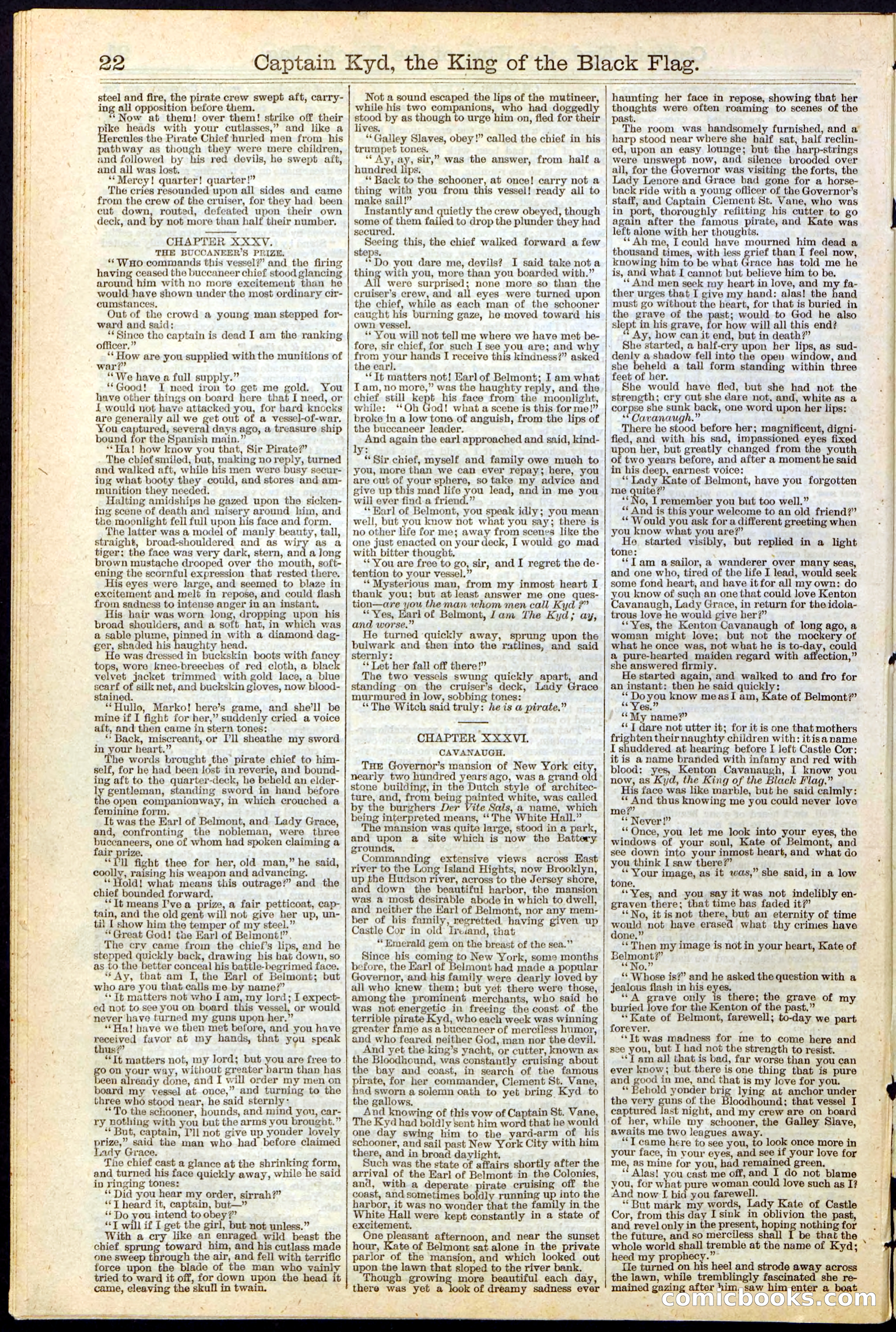Beadle's Dime Library No. 109 — page 22 of 24