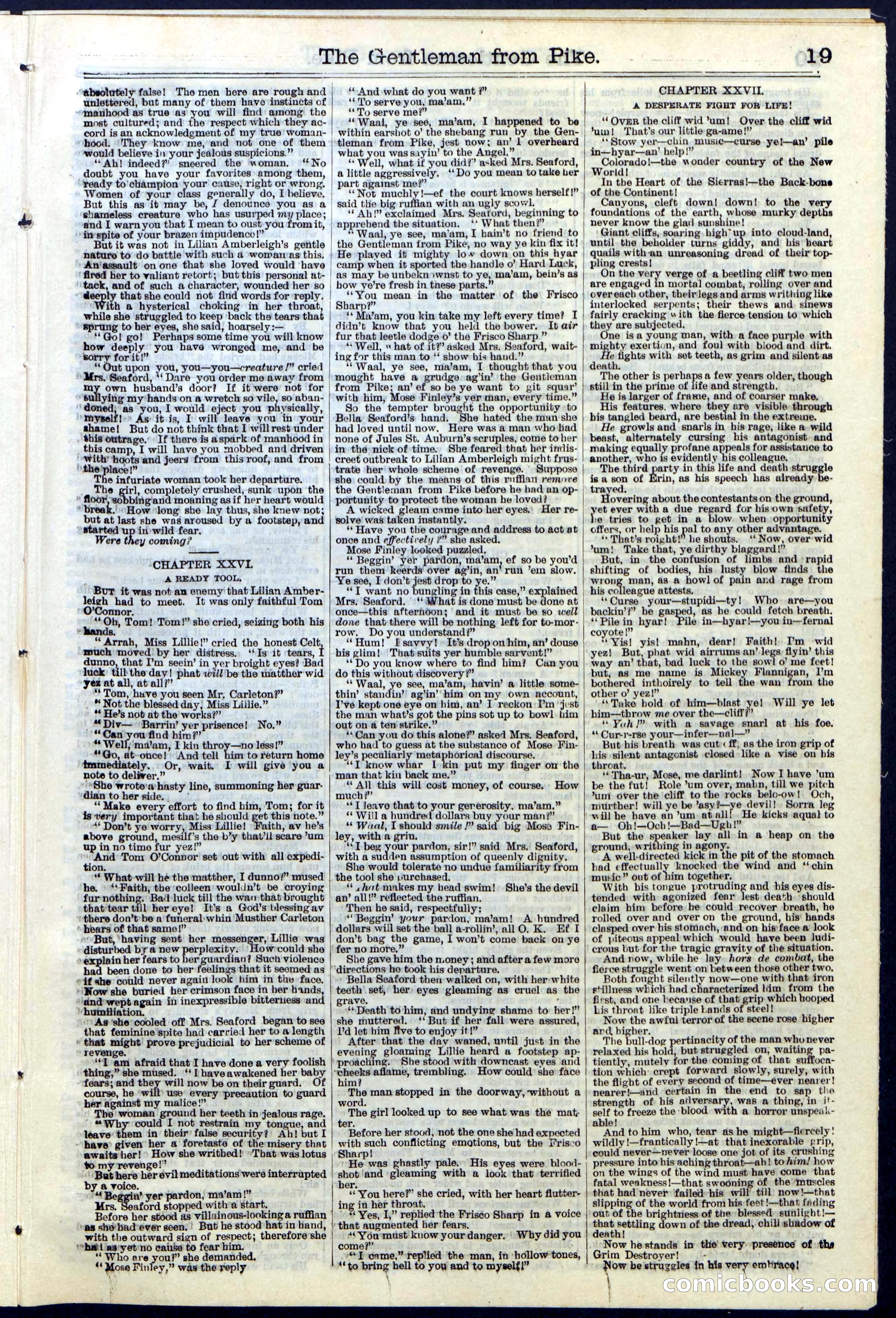 Beadle's New York Dime Library No. 114 — page 19 of 32