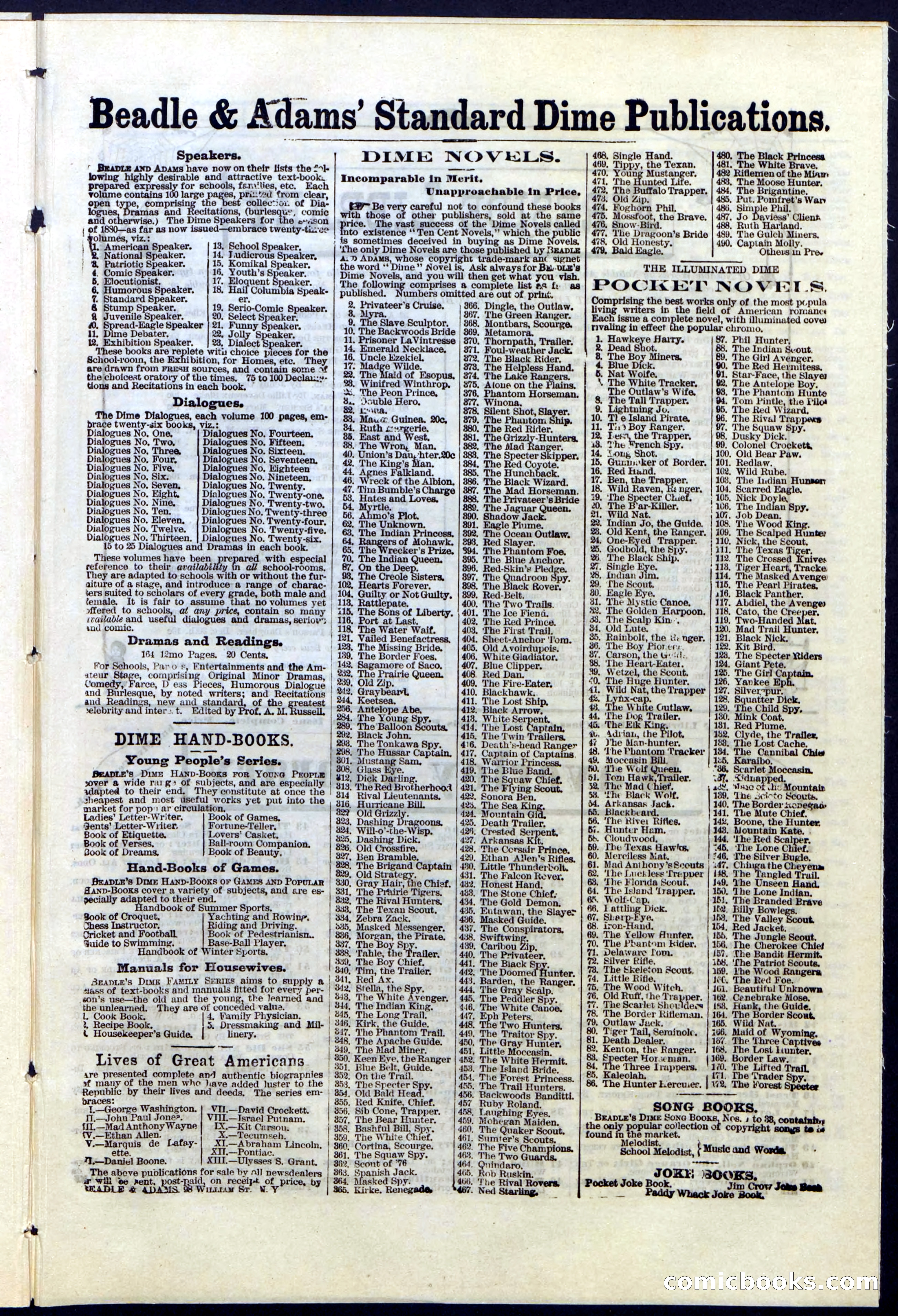 Beadle's New York Dime Library No. 114 — page 29 of 32
