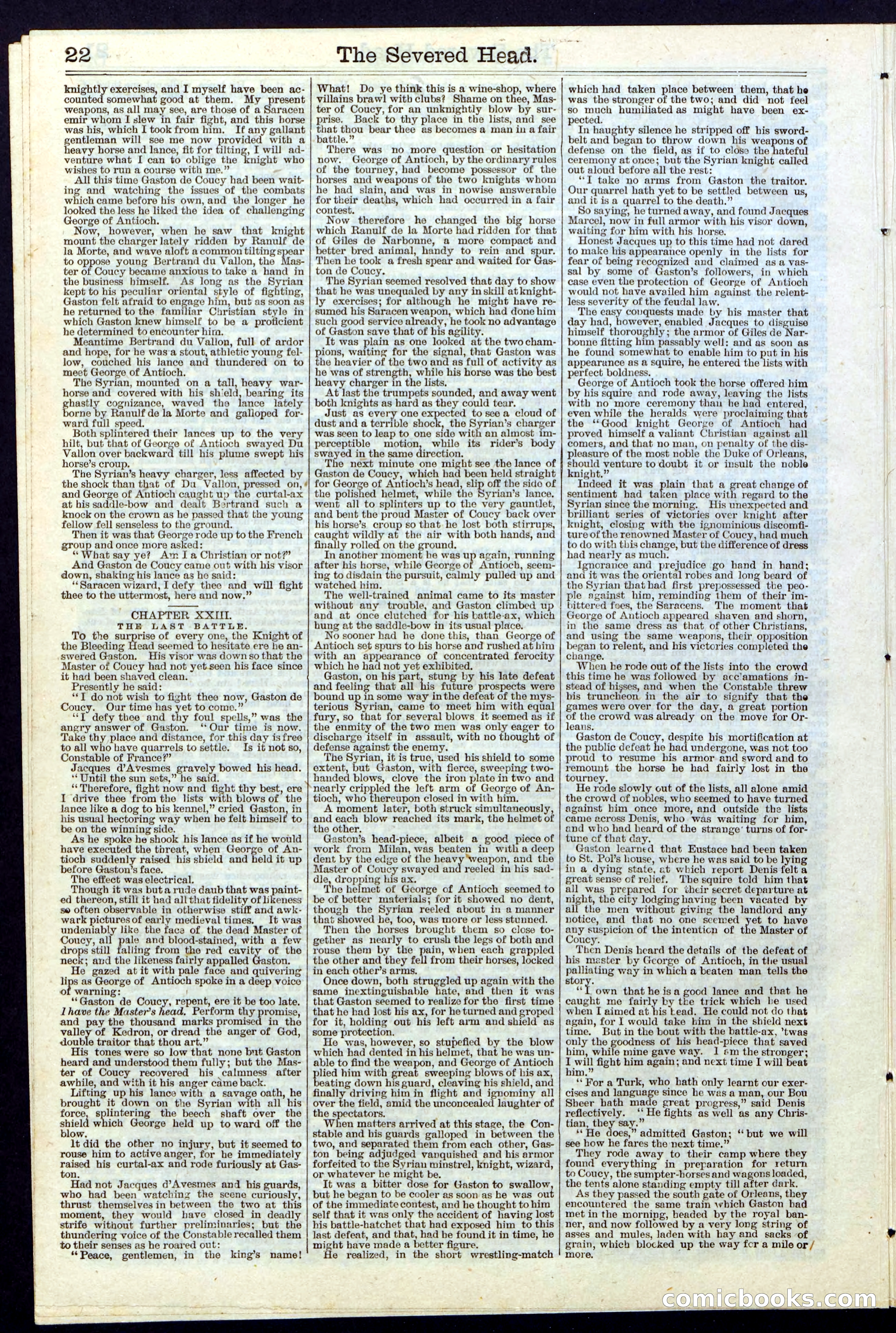 Beadle's New York Dime Library No. 115 — page 22 of 32
