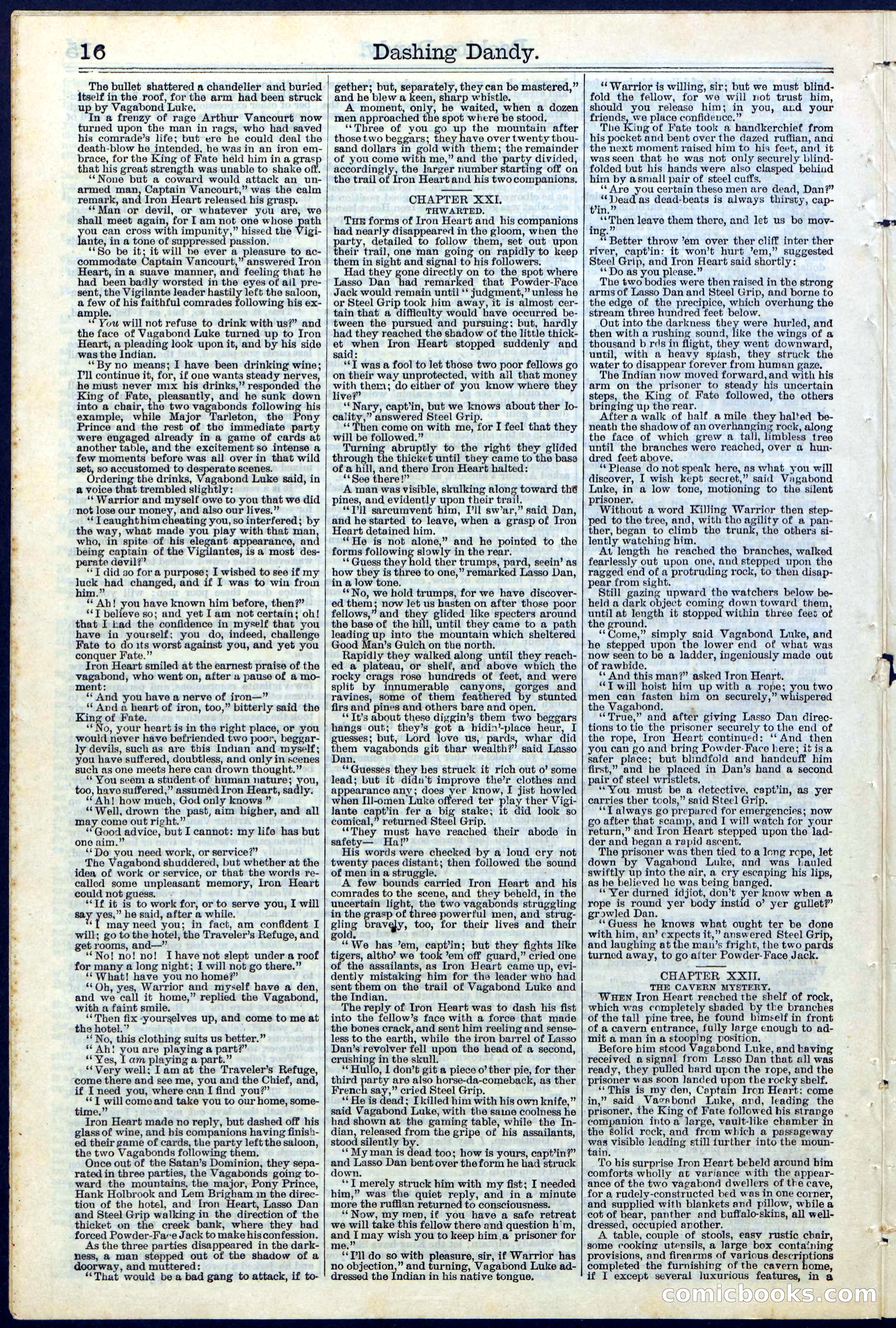 Beadle's New York Dime Library, No. 117 — page 16 of 24