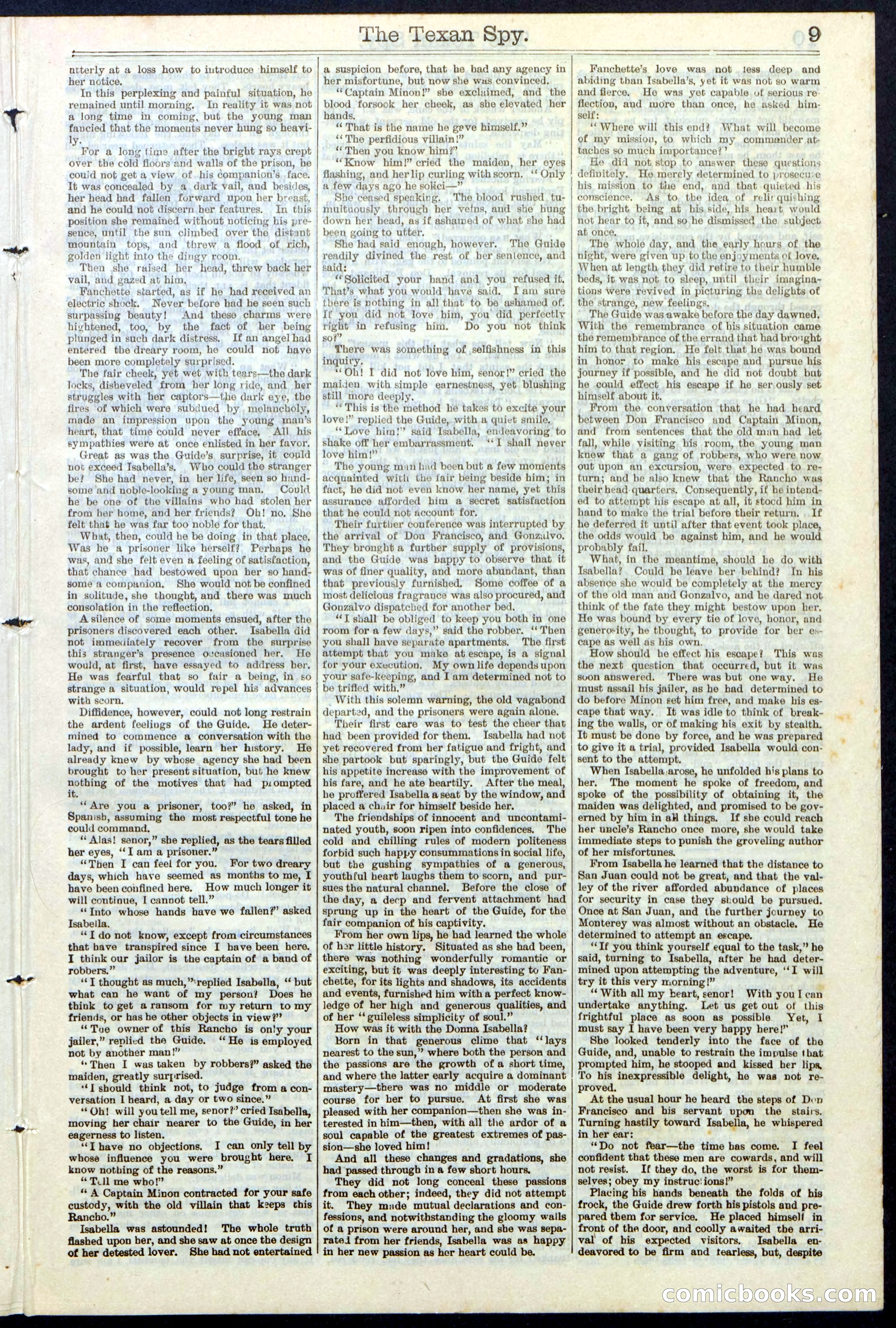 Beadle's Dime Library No. 120: The Texan Spy — page 9 of 24