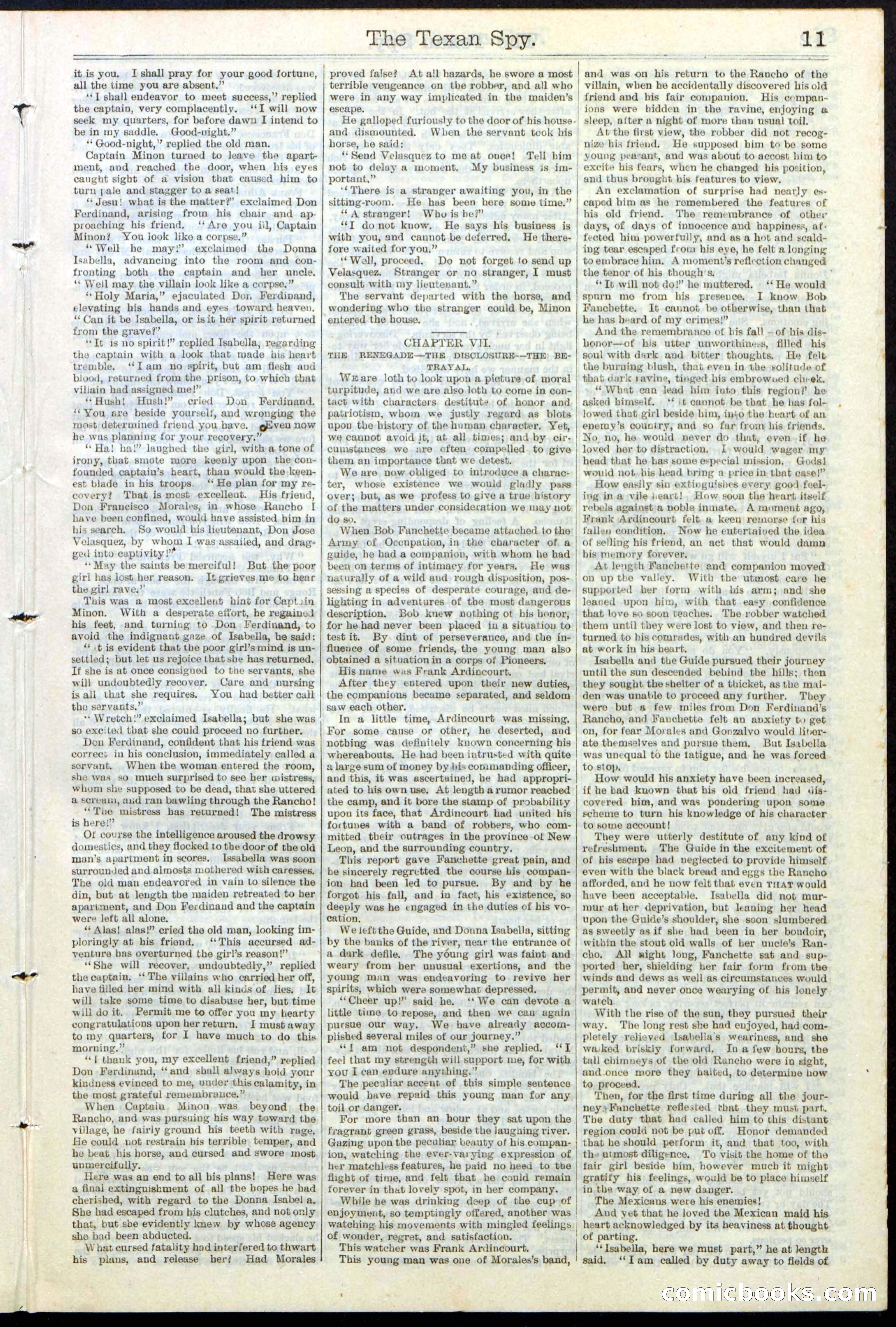 Beadle's Dime Library No. 120: The Texan Spy — page 11 of 24