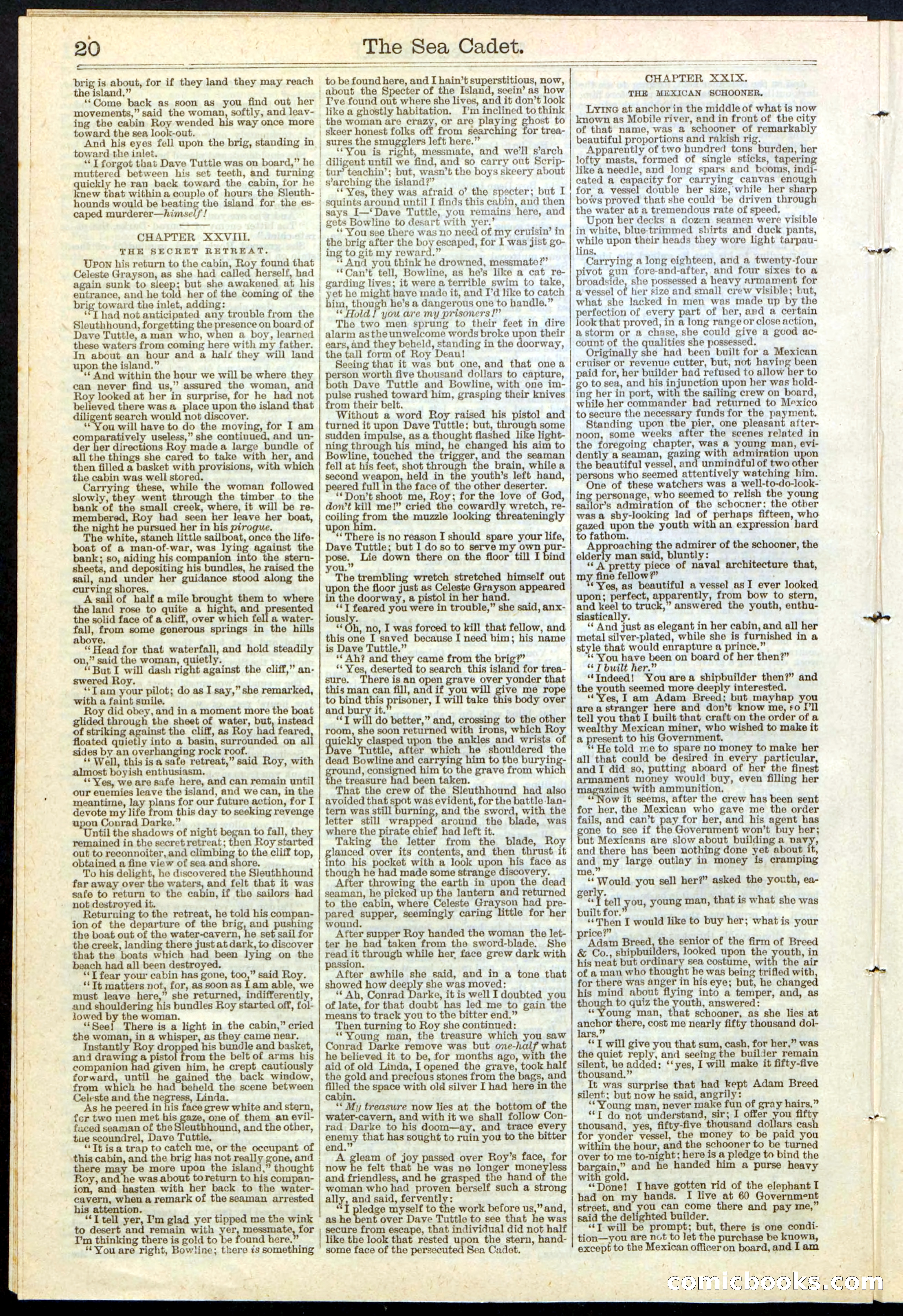 Beadle's New York Dime Library, No. 121 — page 20 of 32