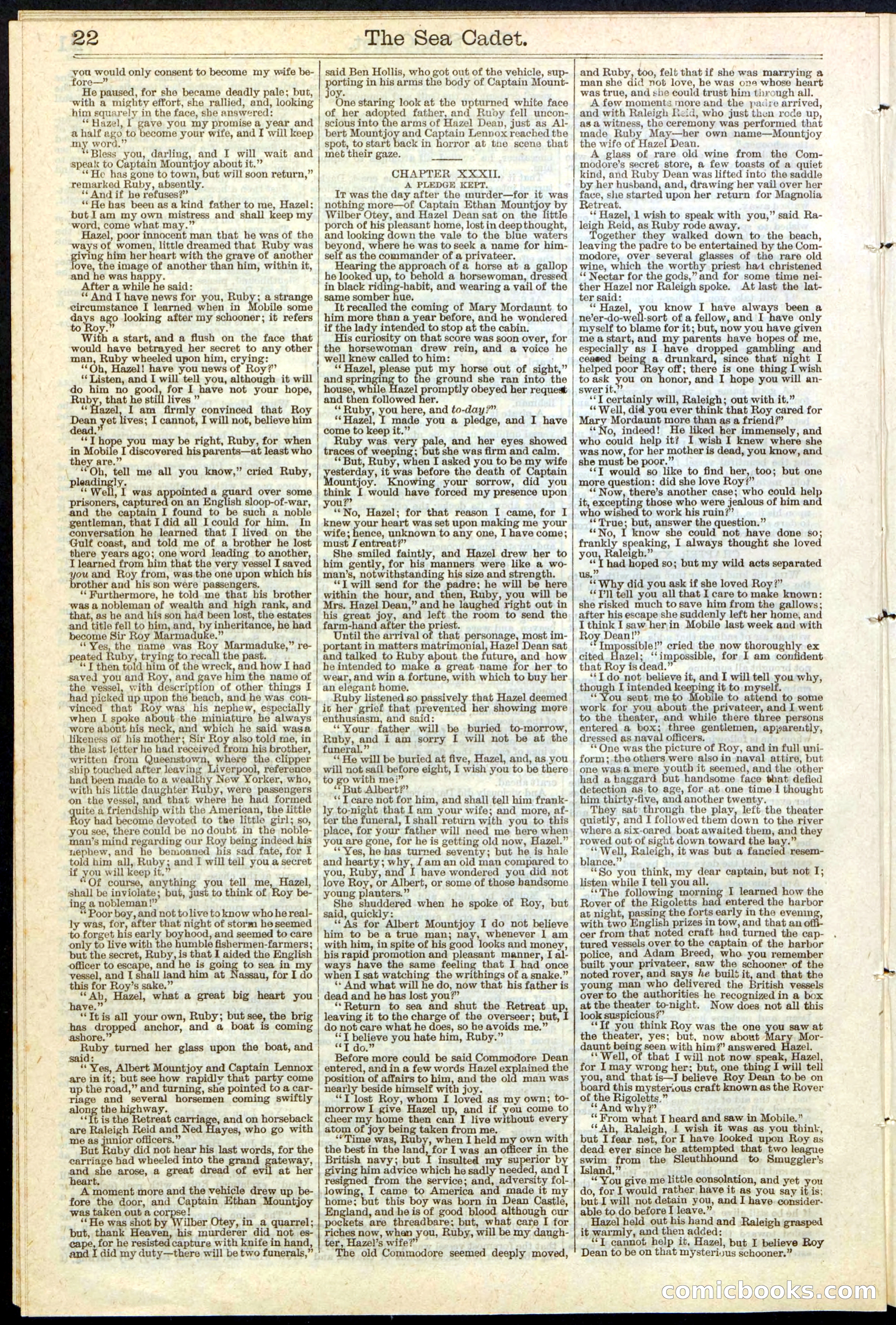 Beadle's New York Dime Library, No. 121 — page 22 of 32