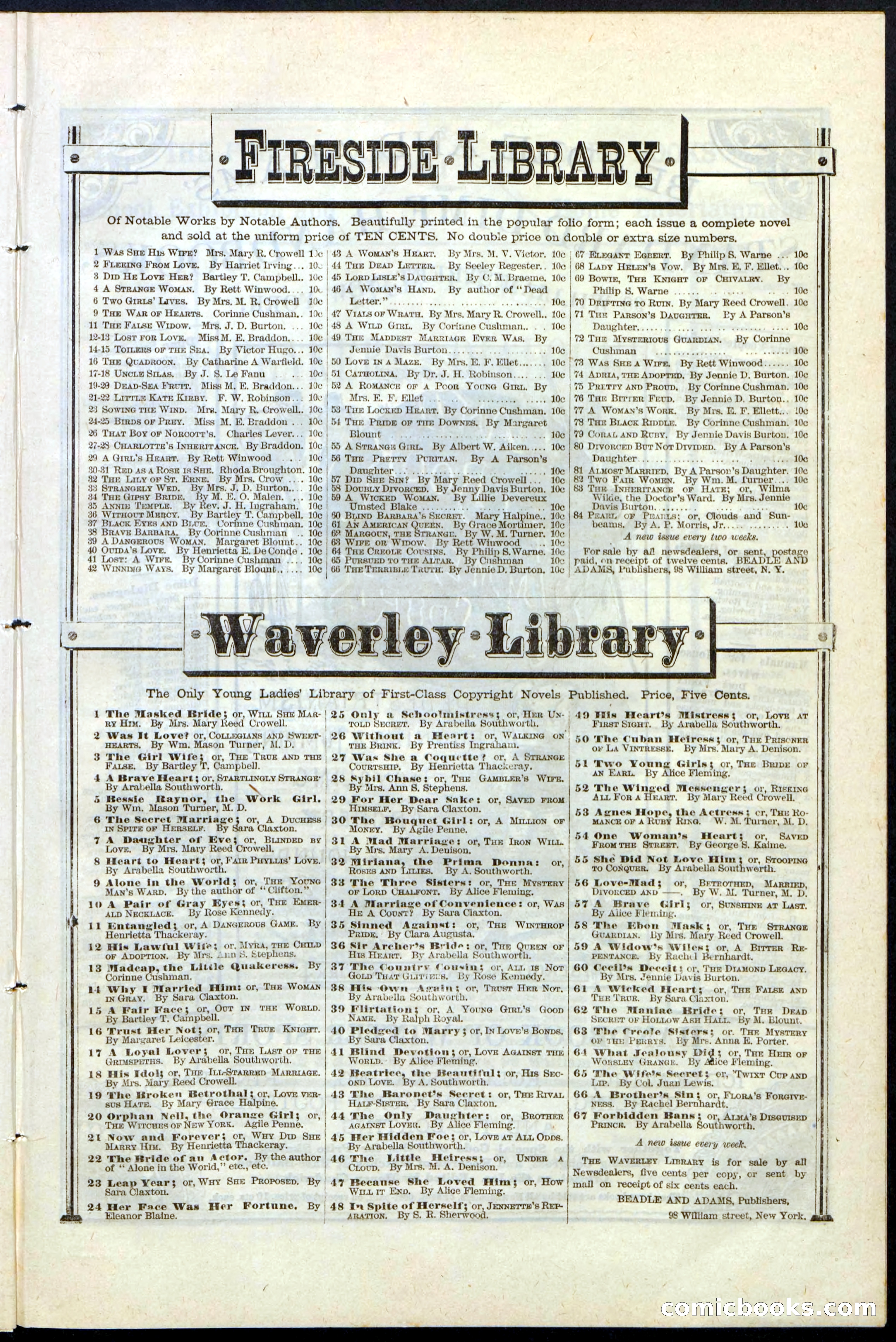 Beadle's New York Dime Library, No. 121 — page 27 of 32