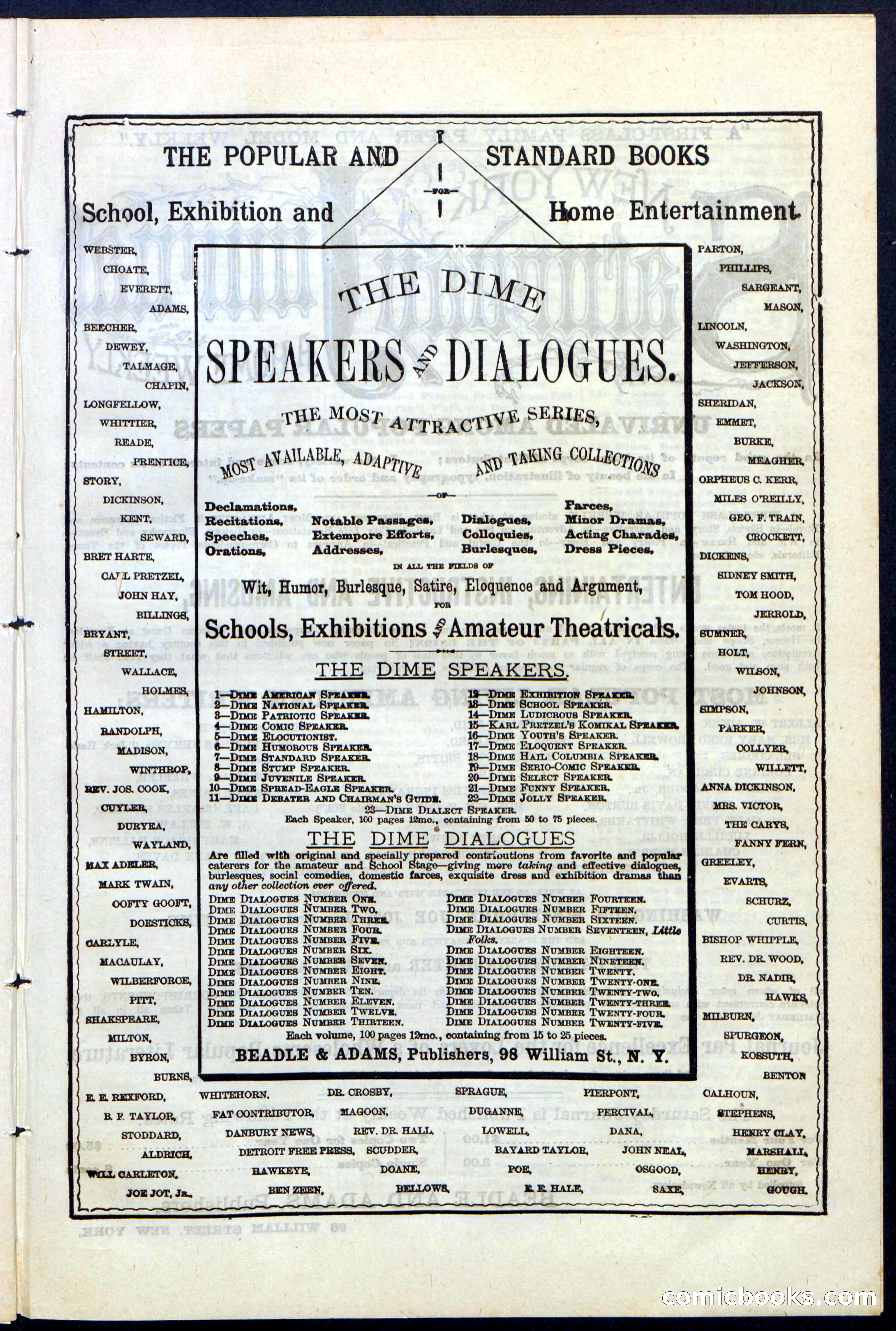 Beadle's New York Dime Library, No. 121 — page 29 of 32