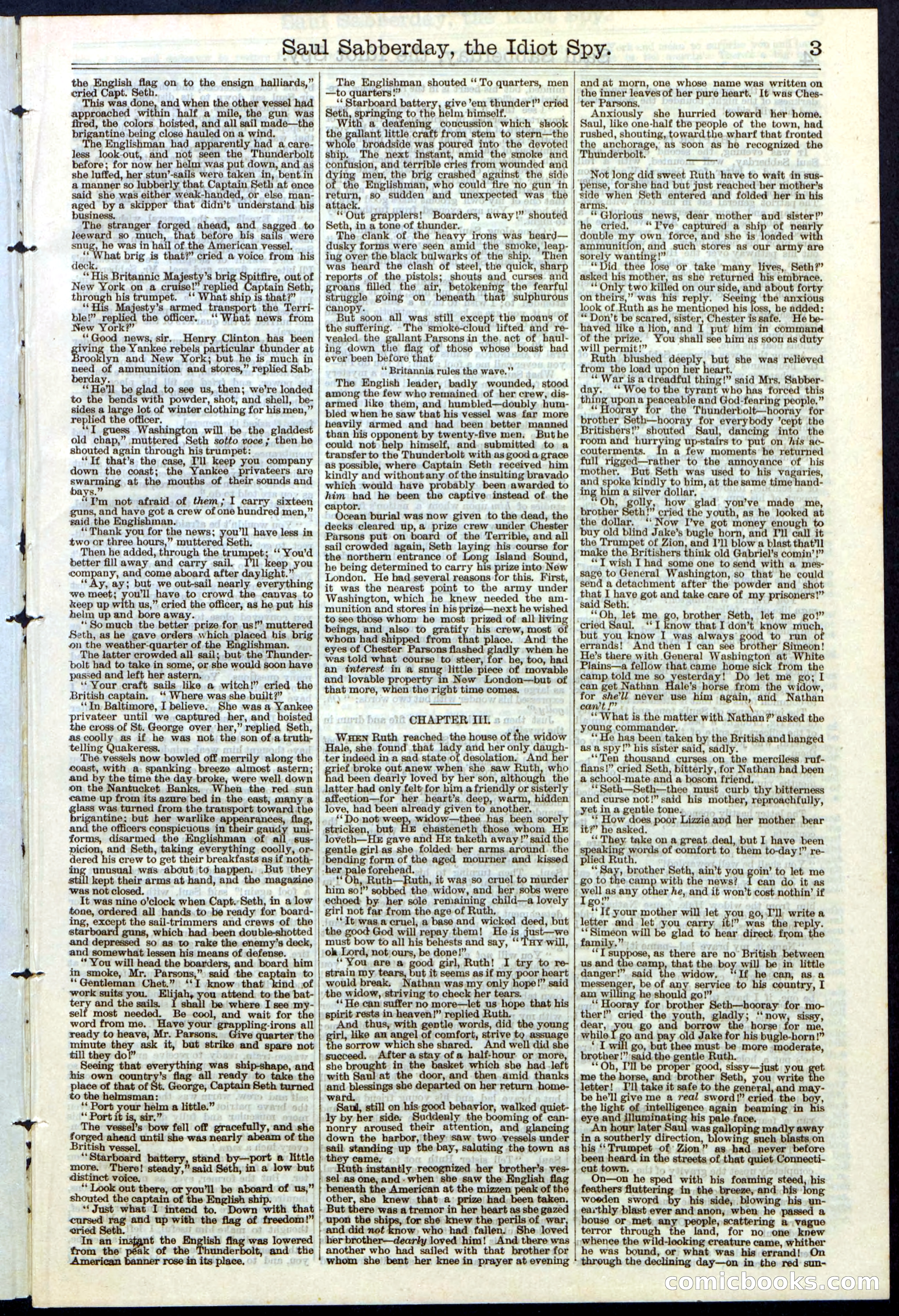 Beadle's New York Dime Library No. 122 — page 3 of 24