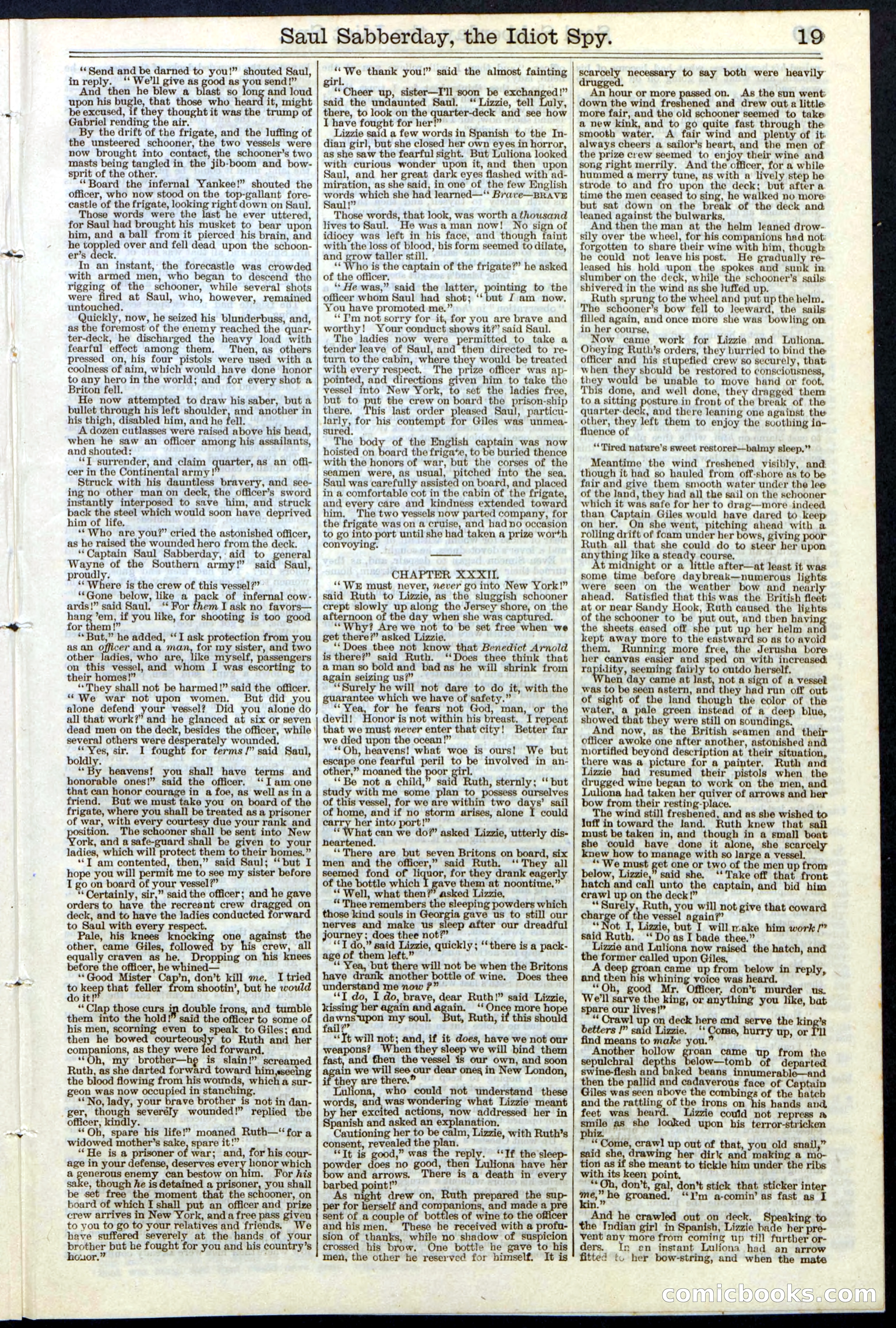Beadle's New York Dime Library No. 122 — page 19 of 24