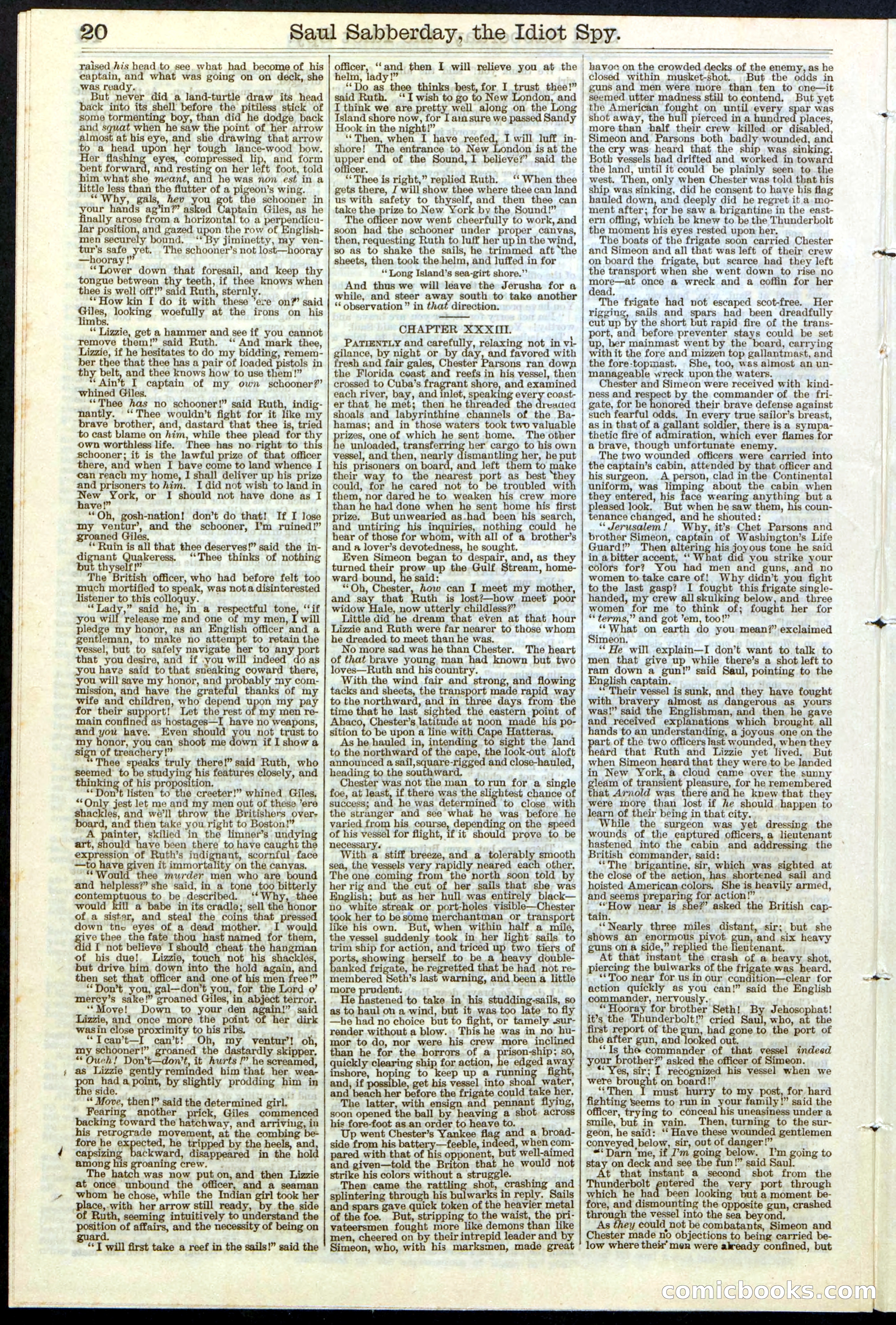 Beadle's New York Dime Library No. 122 — page 20 of 24