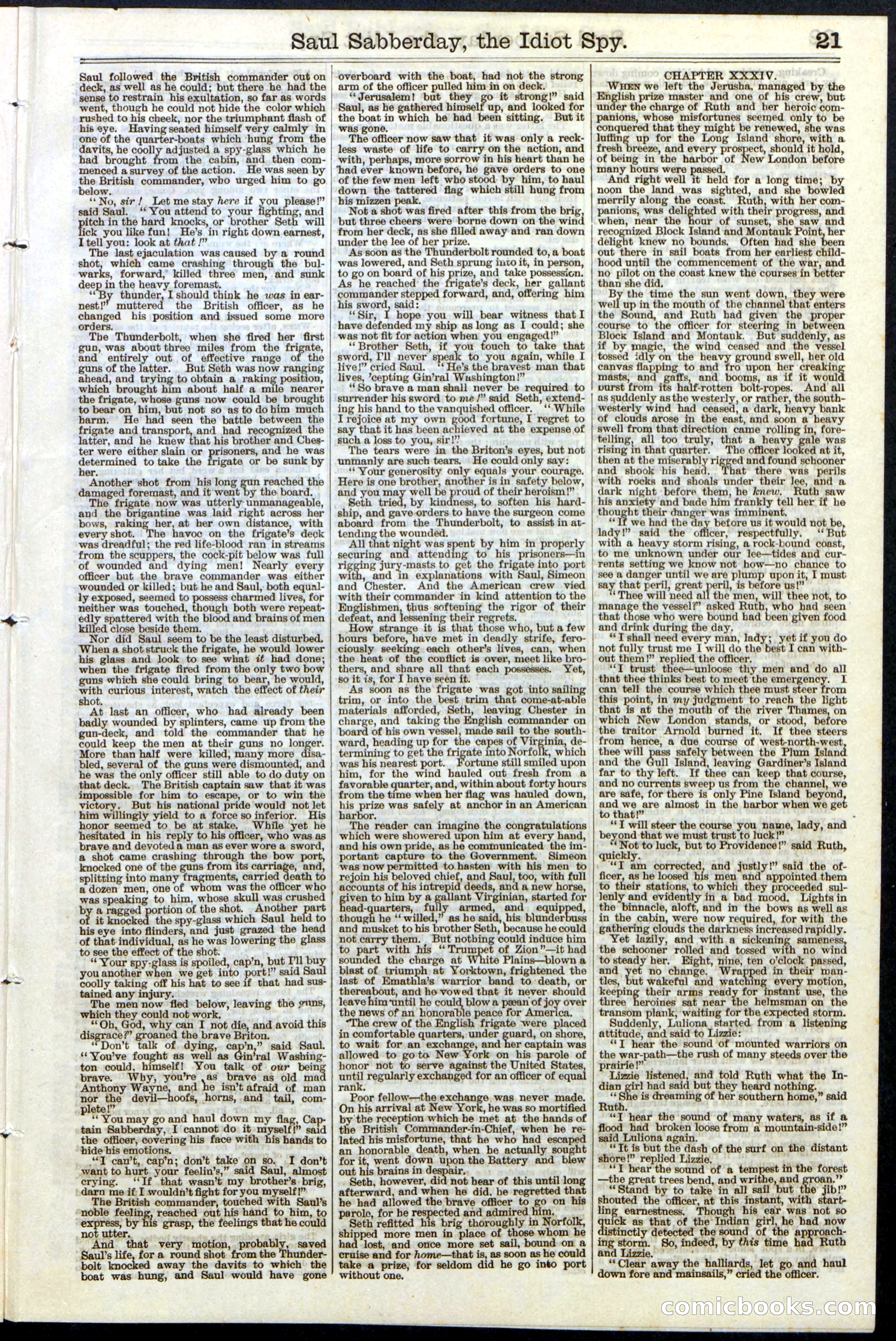 Beadle's New York Dime Library No. 122 — page 21 of 24