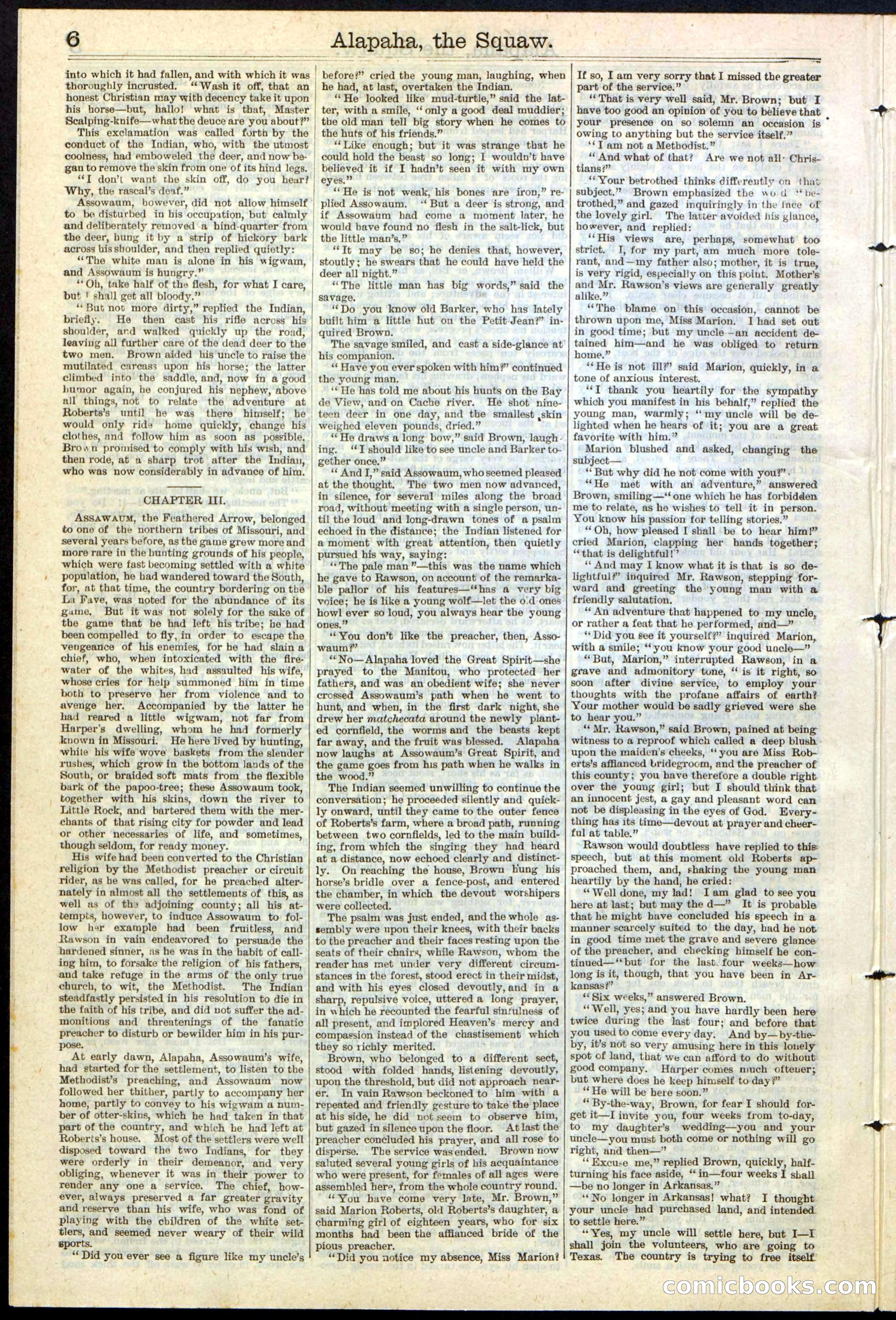 Beadle's New York Dime Library No. 123 — page 6 of 24