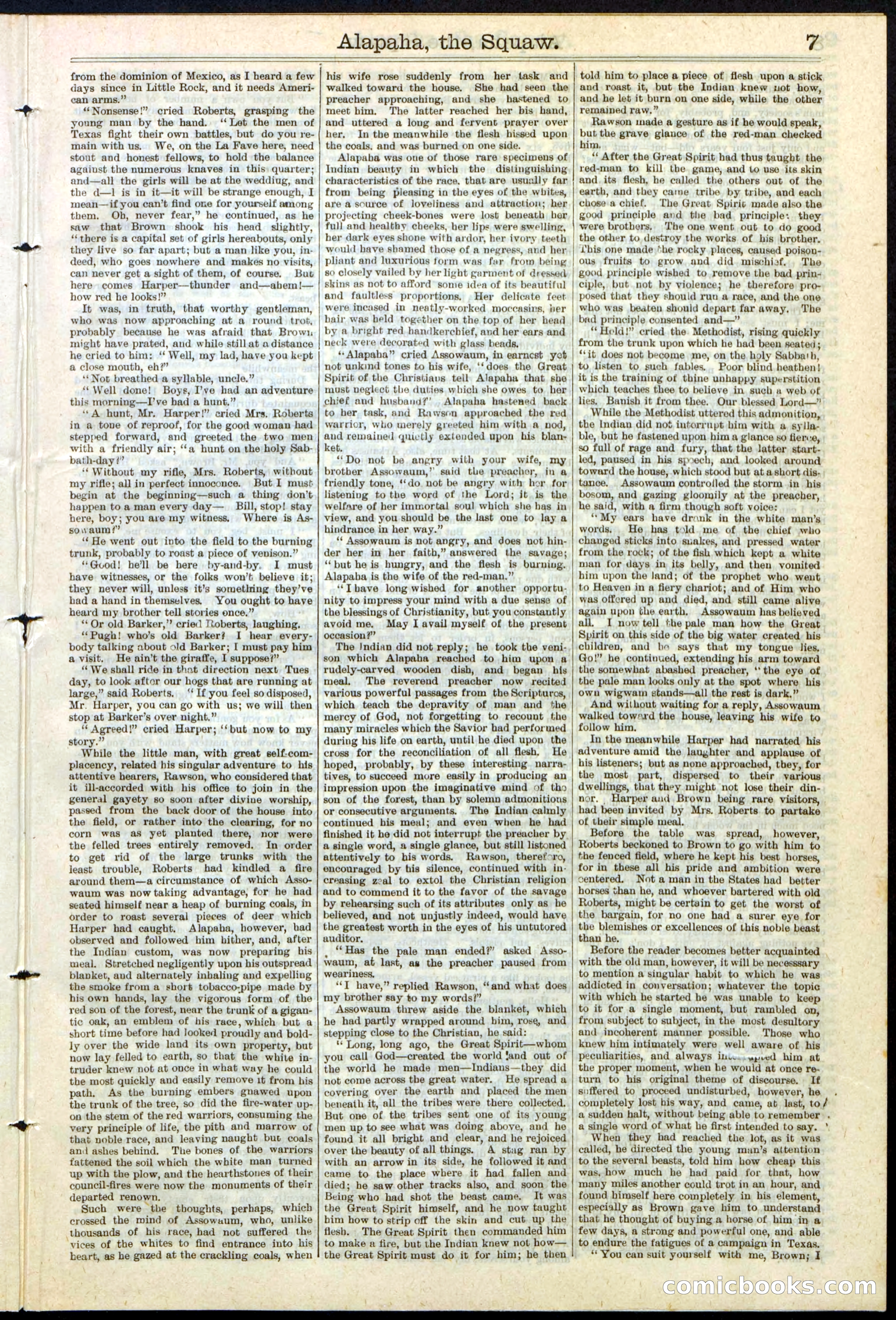 Beadle's New York Dime Library No. 123 — page 7 of 24