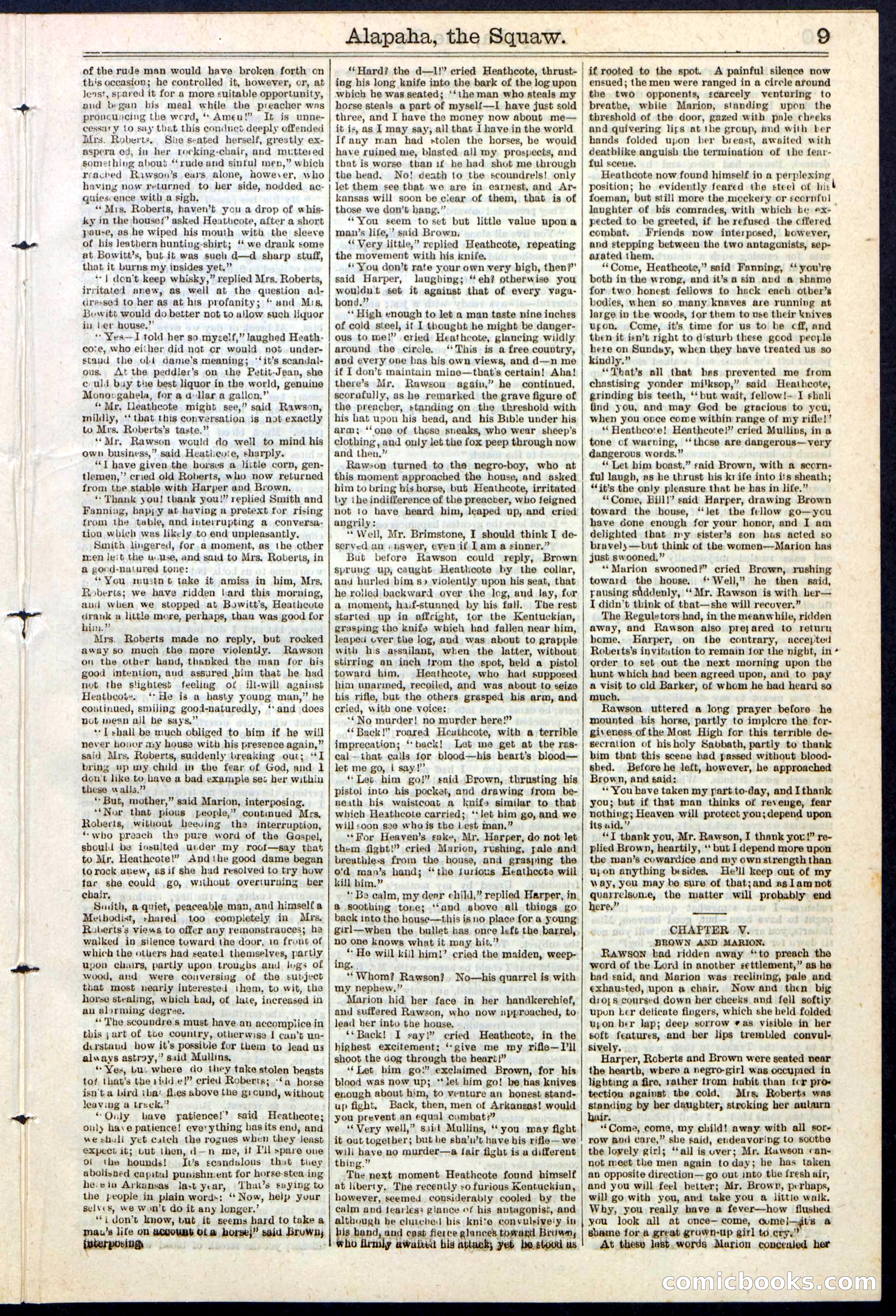 Beadle's New York Dime Library No. 123 — page 9 of 24