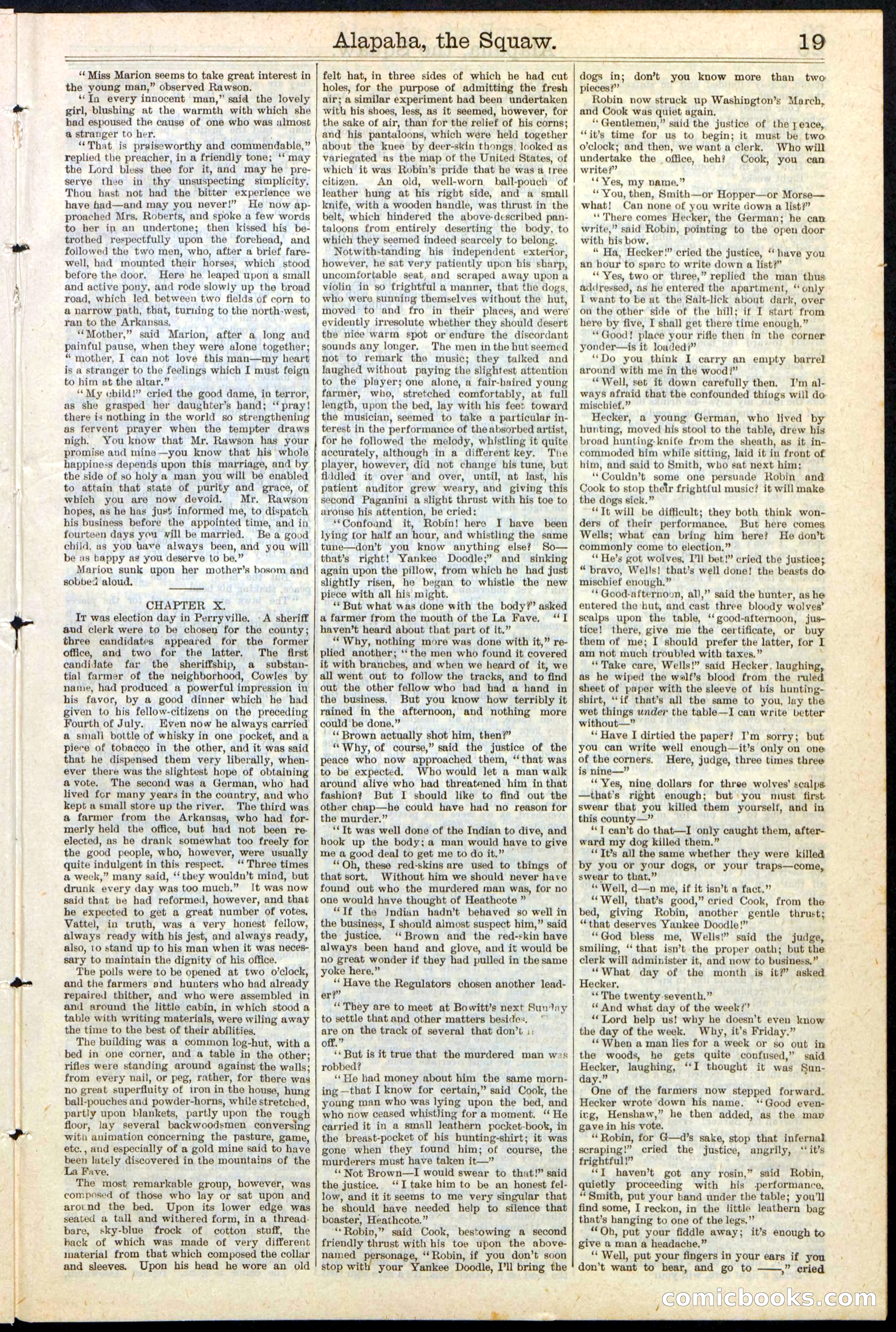 Beadle's New York Dime Library No. 123 — page 19 of 24