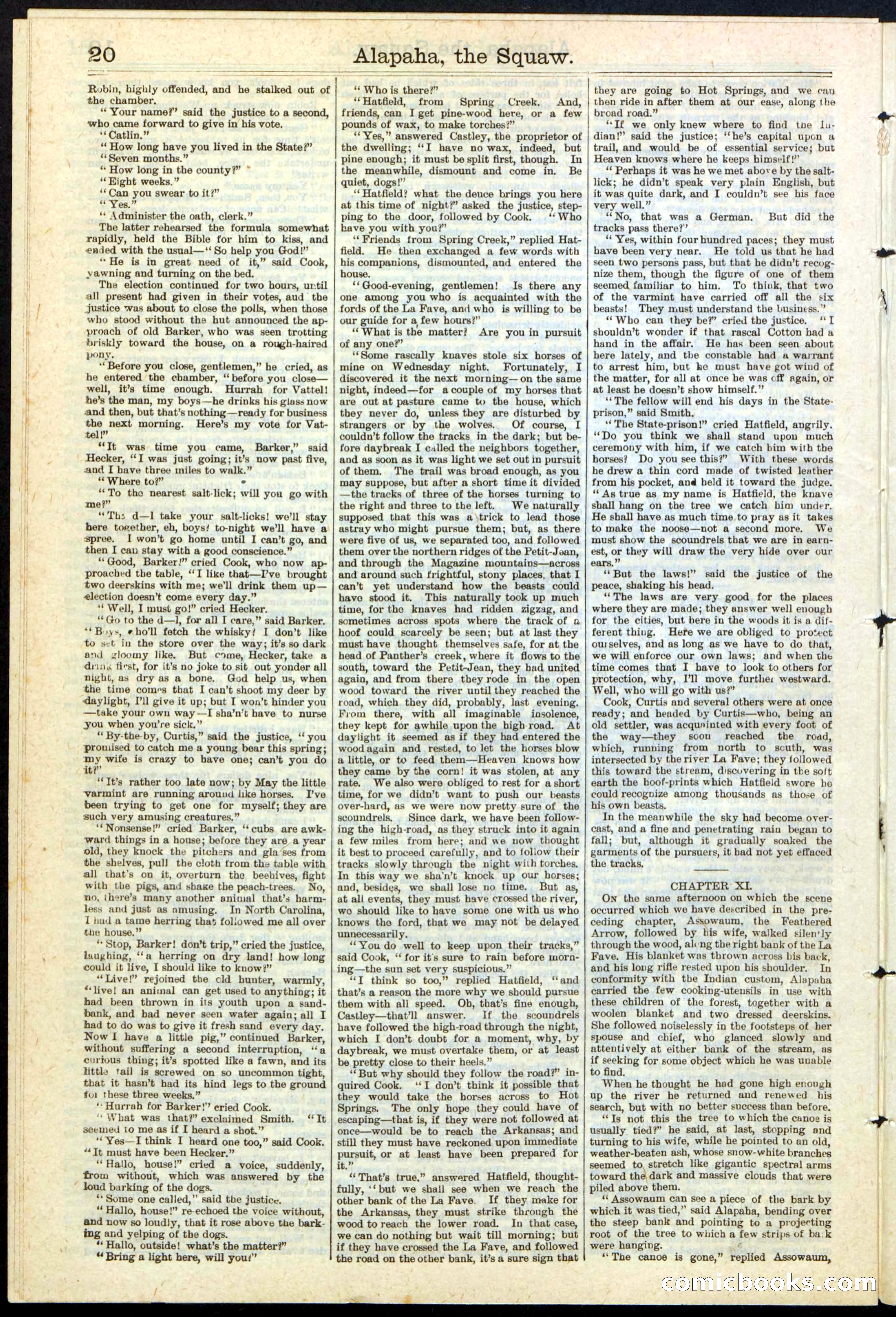 Beadle's New York Dime Library No. 123 — page 20 of 24