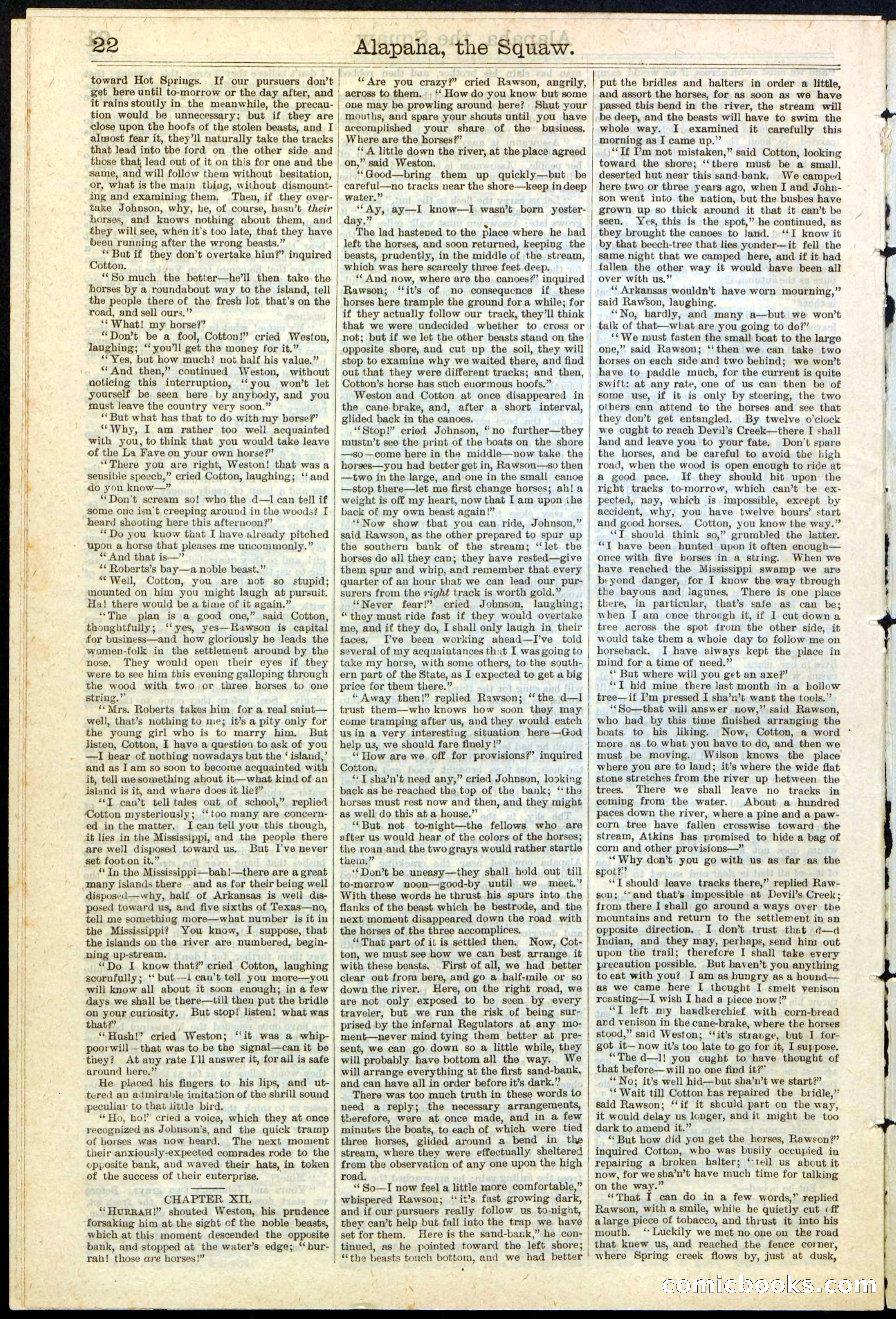 Beadle's New York Dime Library No. 123 — page 22 of 24