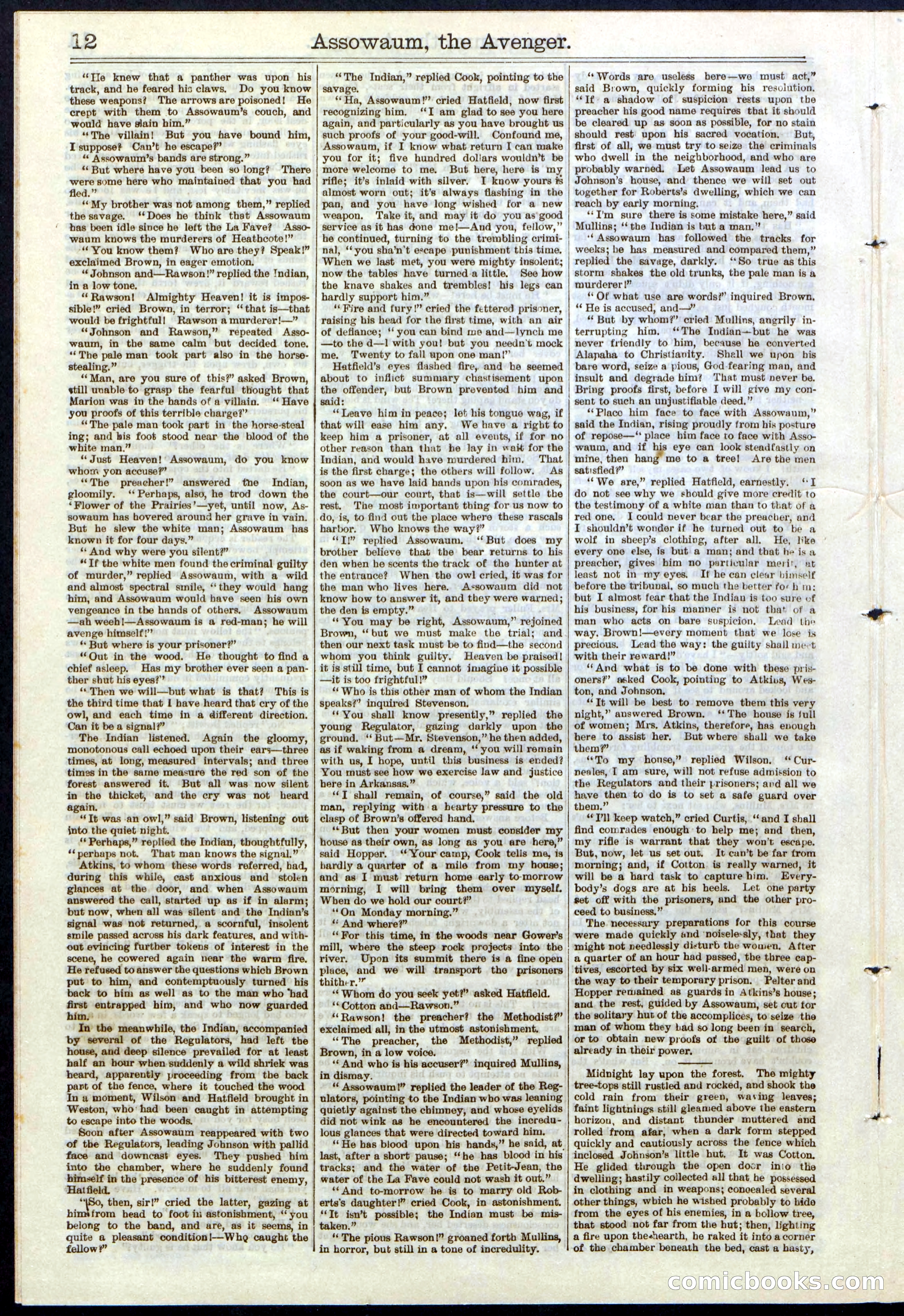Beadle's New York Dime Library No. 124 — page 12 of 24