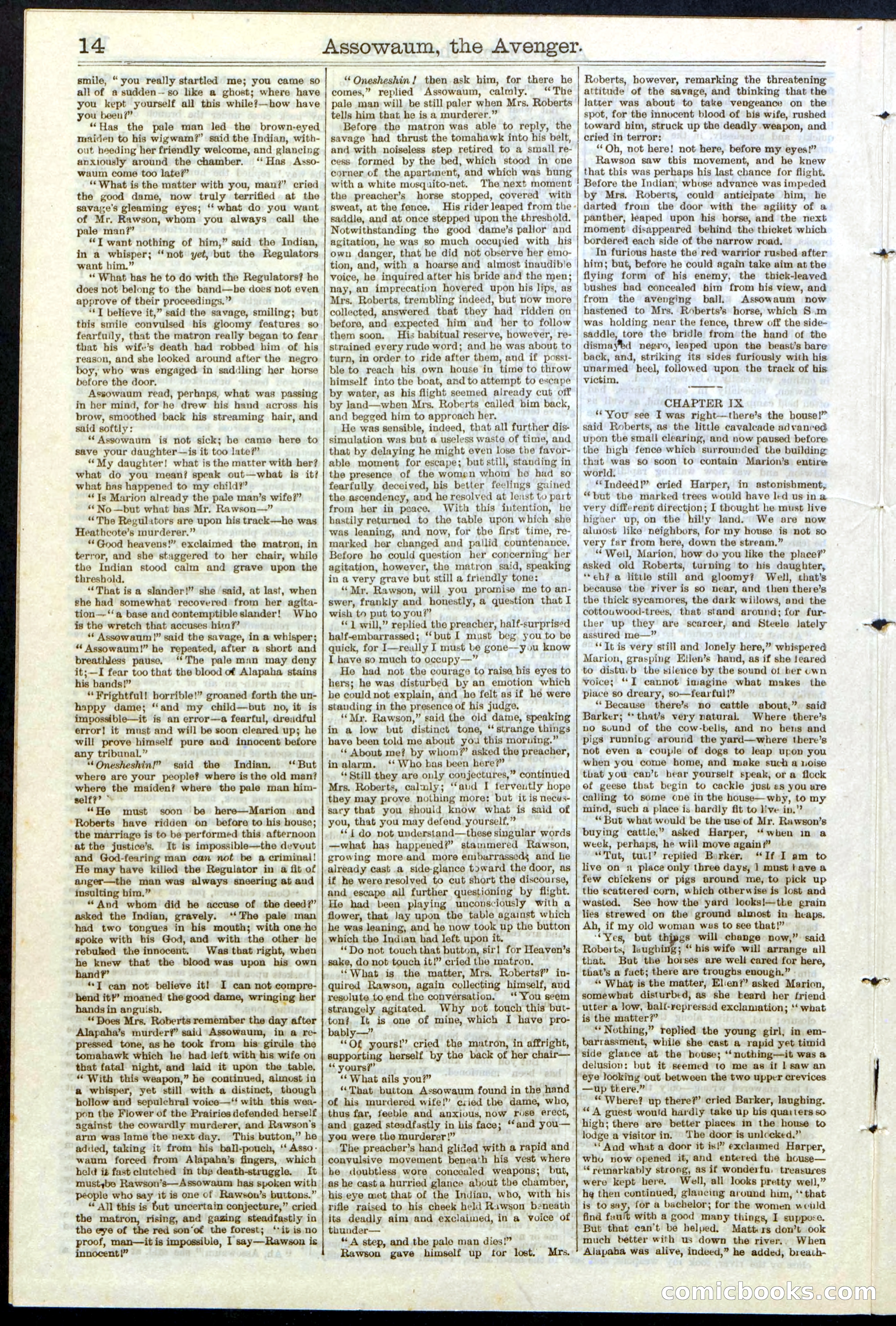 Beadle's New York Dime Library No. 124 — page 14 of 24