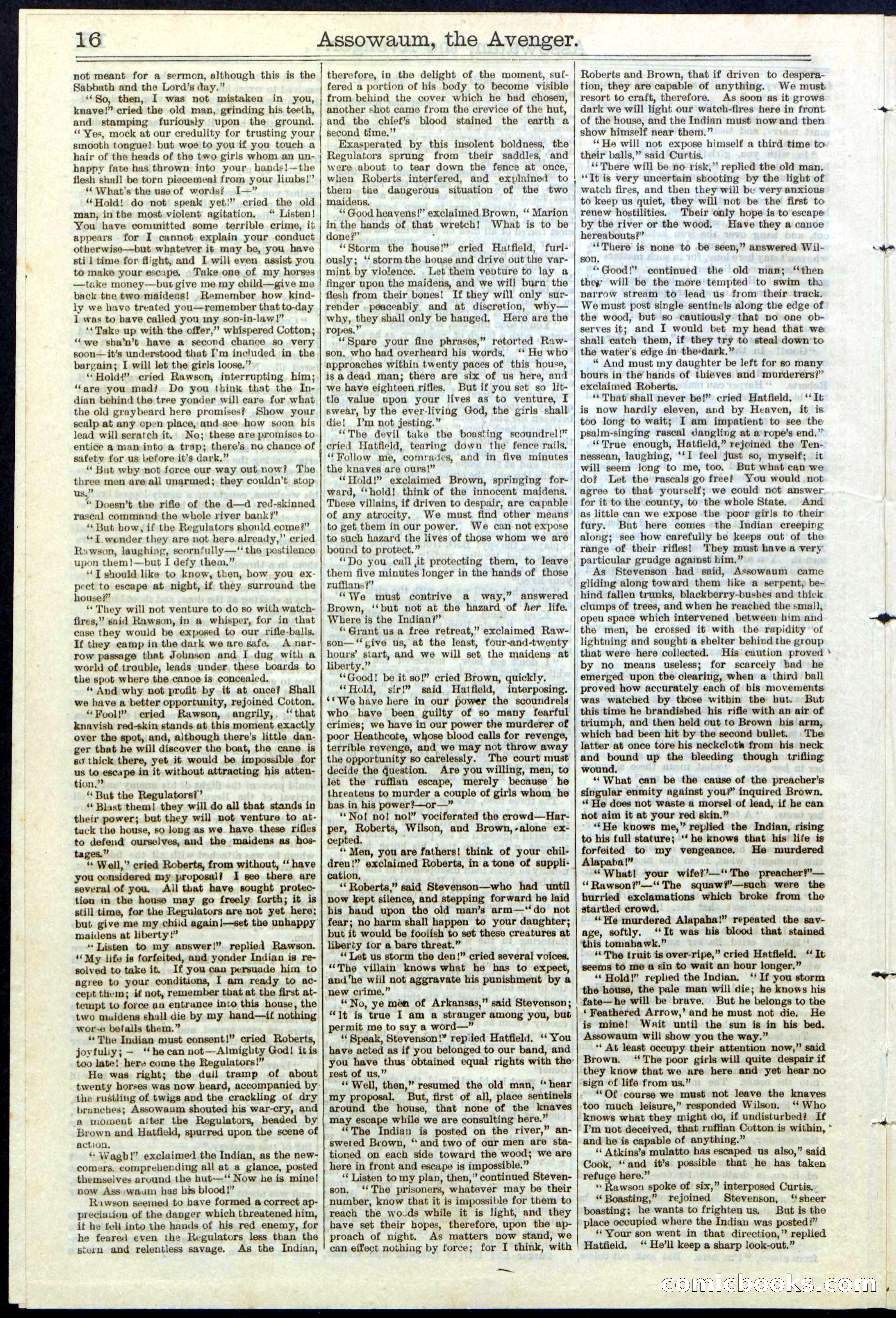 Beadle's New York Dime Library No. 124 — page 16 of 24