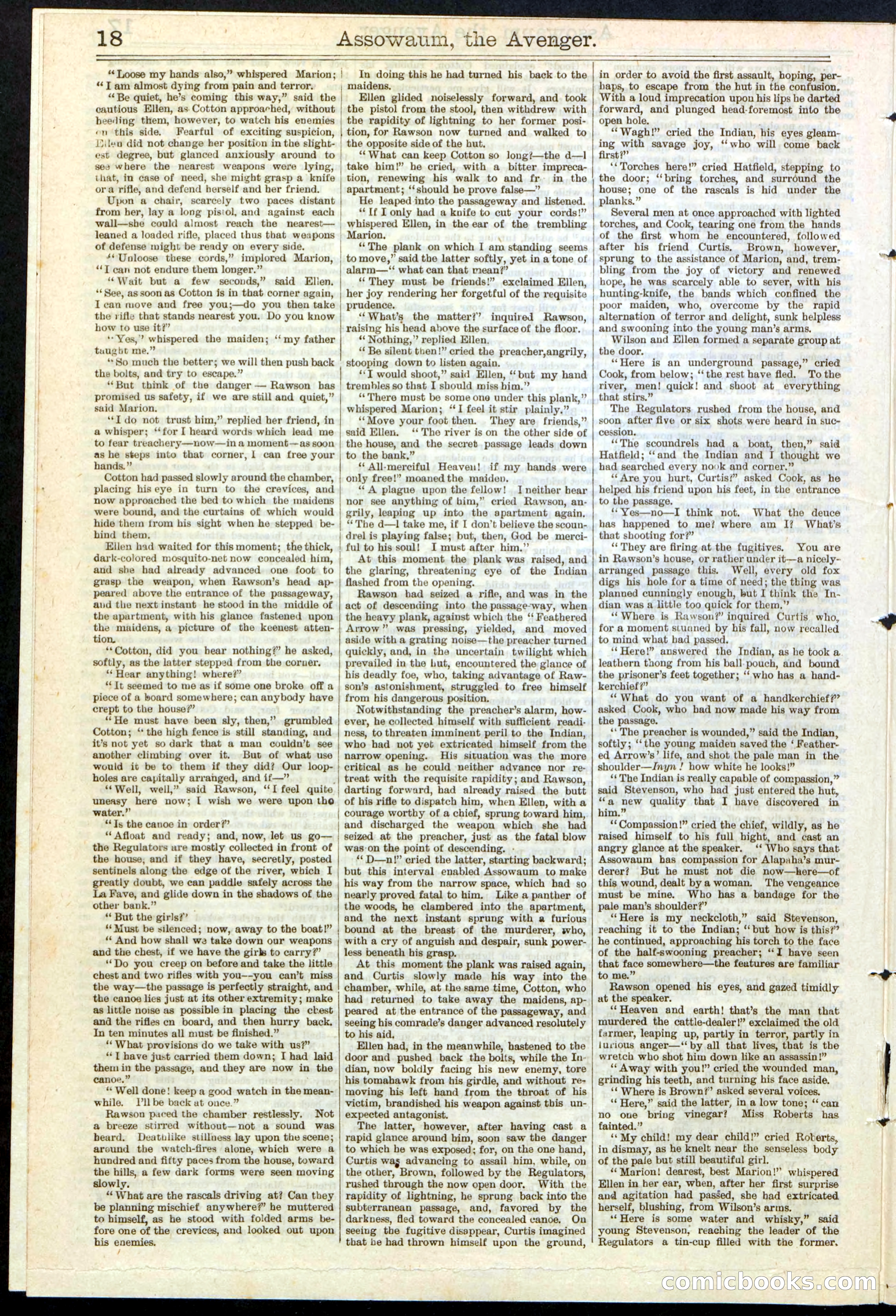 Beadle's New York Dime Library No. 124 — page 18 of 24